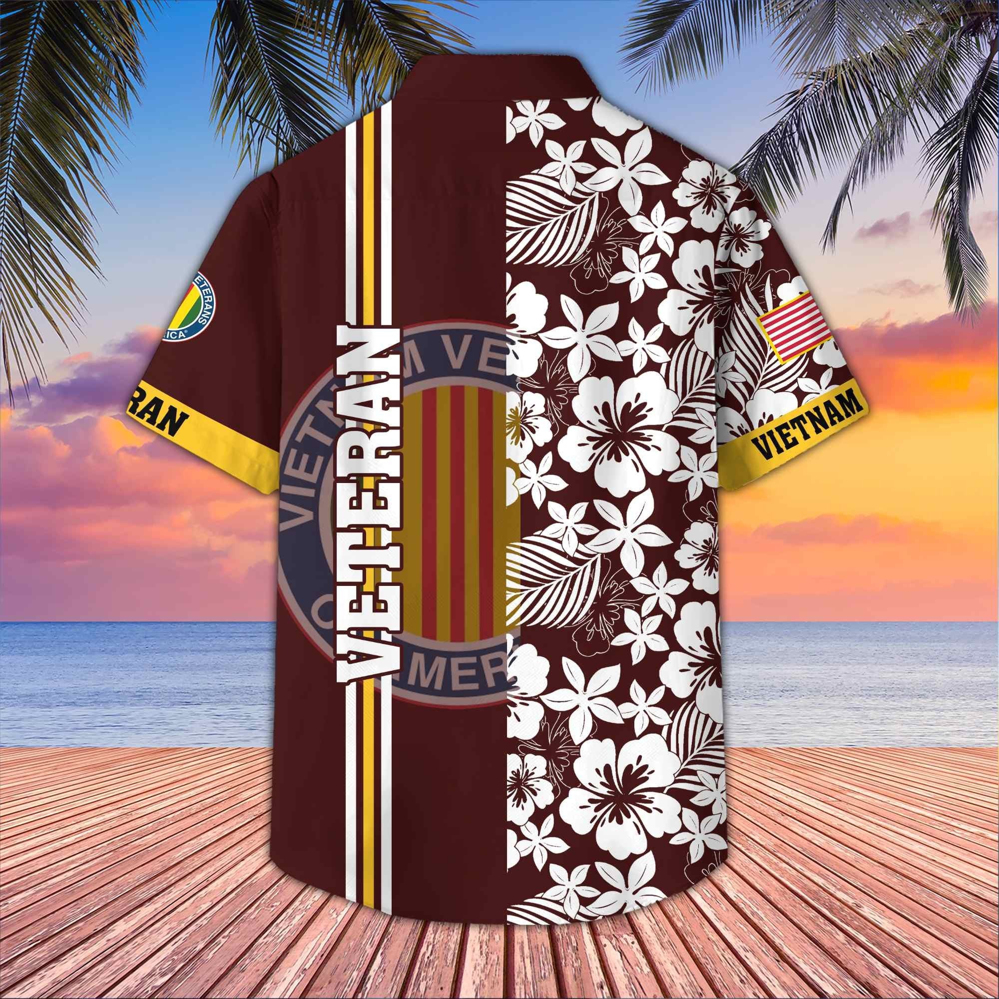 Premium US Veterans Hawaiian Shirt With Pocket BPVC230402, Gifts For US Veterans, Gifts On Memorial Day, Father's Day, Armed Forces Day, Veterans Day.
