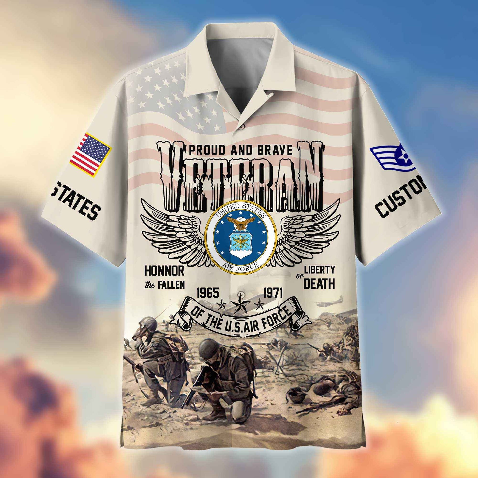 USAF Custom Hawaiian Shirt VPVC404404, Gifts For Air Force Veteran, Best Gifts On Father's Day, Armed Forces Day, Independence Day, Veterans Day.