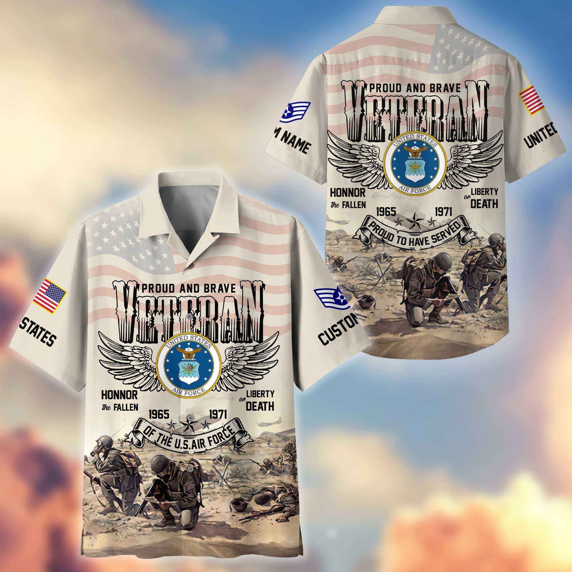 USAF Custom Hawaiian Shirt VPVC404404, Gifts For Air Force Veteran, Best Gifts On Father's Day, Armed Forces Day, Independence Day, Veterans Day.