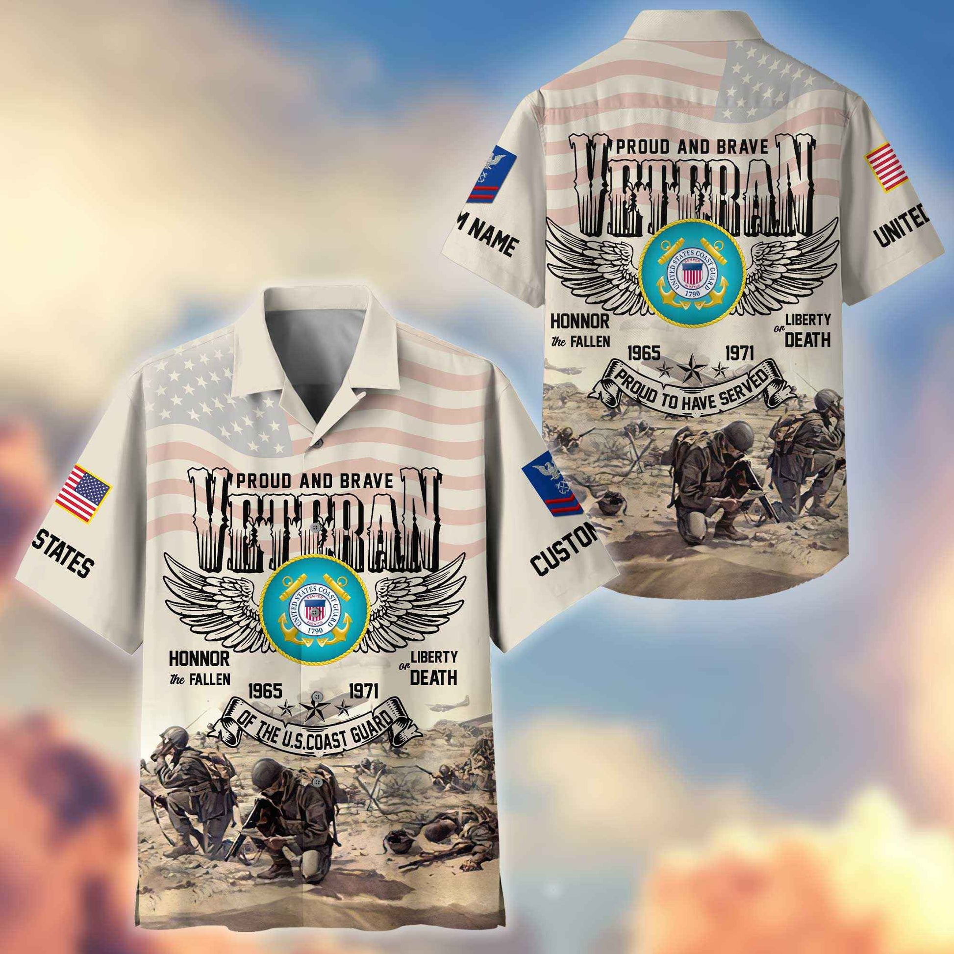 USCG Custom Hawaiian Shirt VPVC404405, Gifts For Coast Guard Veteran, Best Gifts On Father's Day, Armed Forces Day, Independence Day, Veterans Day.
