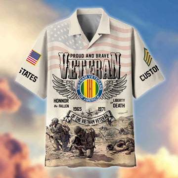 Vietnam Veteran Custom Hawaiian Shirt VPVC404406, Gifts For Vietnam Veteran, Best Gifts On Father's Day, Armed Forces Day, Independence Day, Veterans Day.