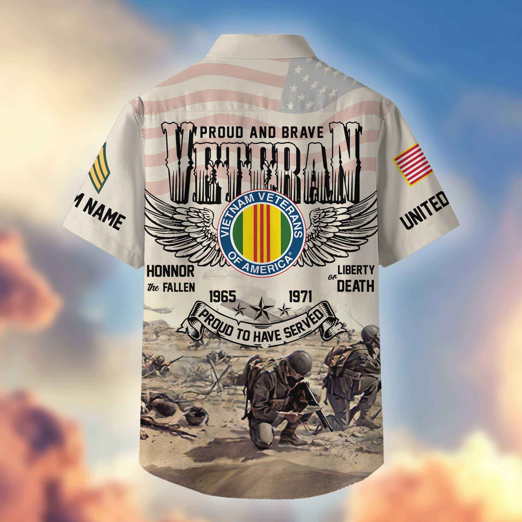 Vietnam Veteran Custom Hawaiian Shirt VPVC404406, Gifts For Vietnam Veteran, Best Gifts On Father's Day, Armed Forces Day, Independence Day, Veterans Day.
