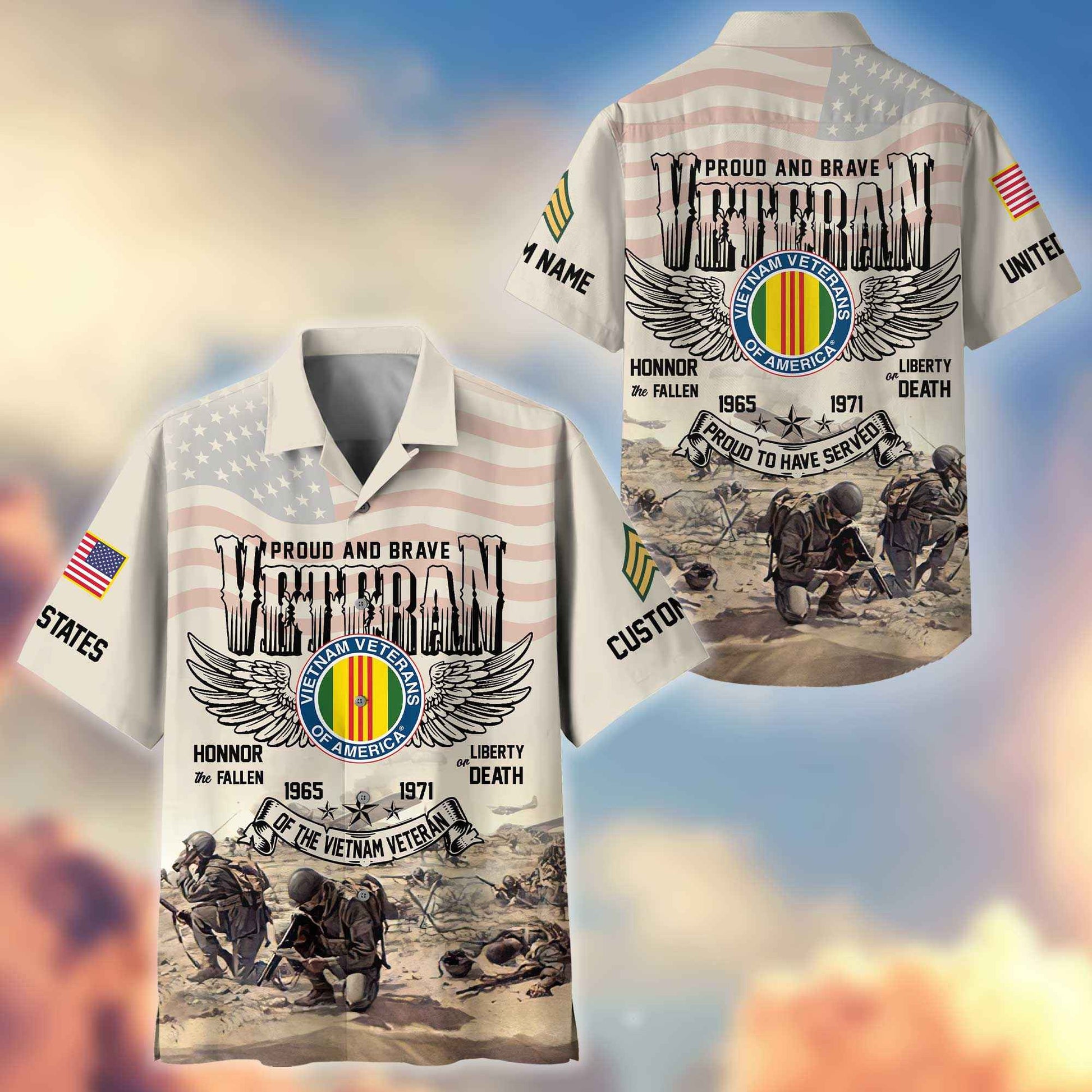Vietnam Veteran Custom Hawaiian Shirt VPVC404406, Gifts For Vietnam Veteran, Best Gifts On Father's Day, Armed Forces Day, Independence Day, Veterans Day.