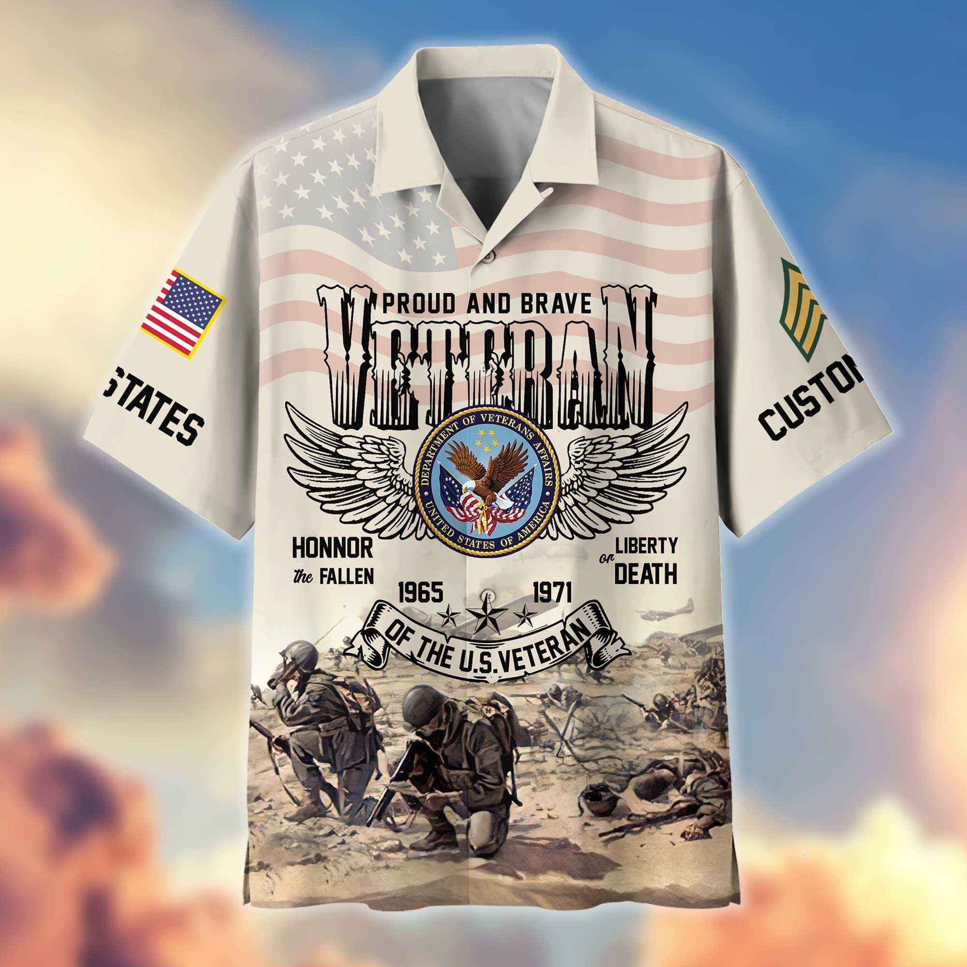 US Veteran Custom Hawaiian Shirt VPVC404407, Gifts For Us Veteran, Best Gifts On Father's Day, Armed Forces Day, Independence Day, Veterans Day.