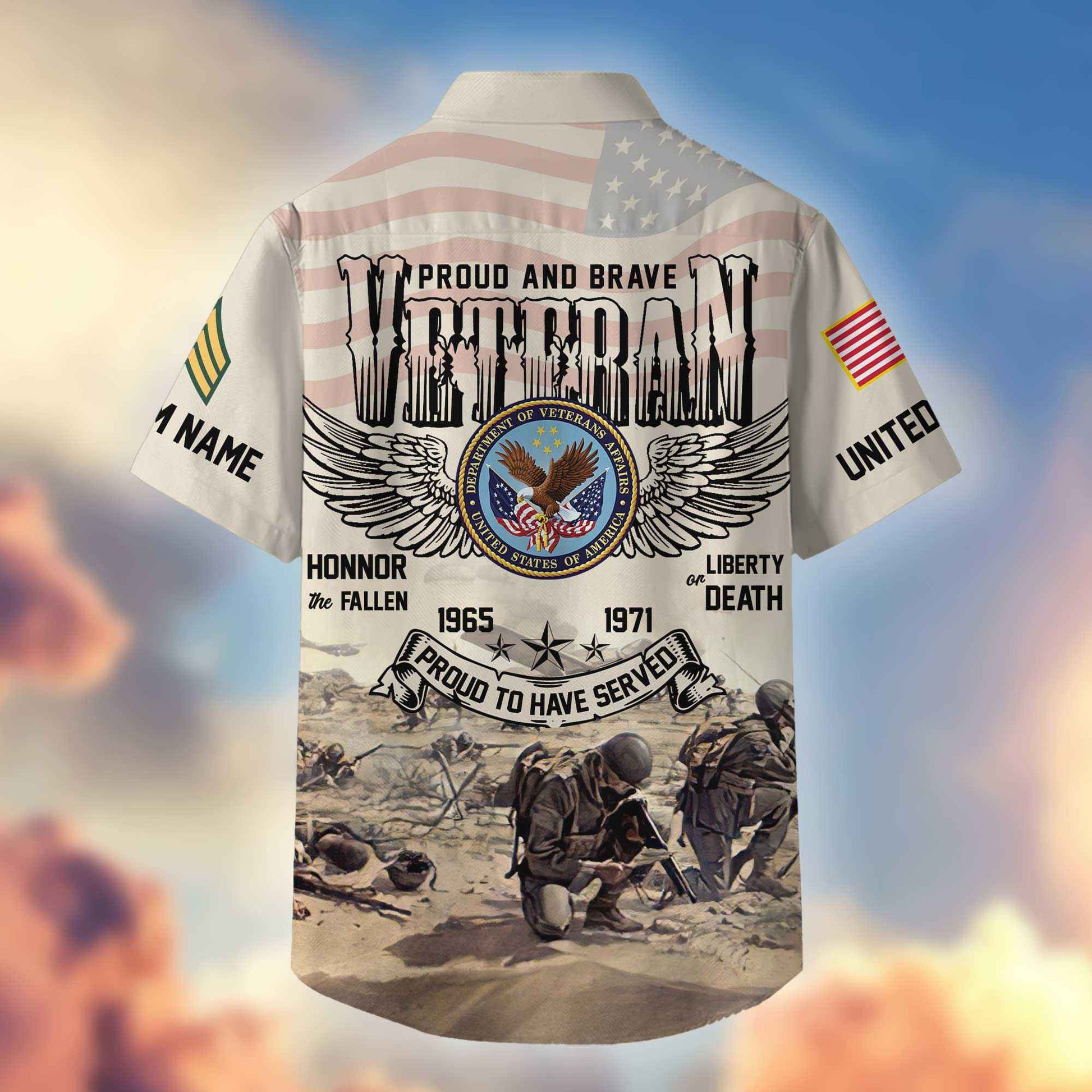 US Veteran Custom Hawaiian Shirt VPVC404407, Gifts For Us Veteran, Best Gifts On Father's Day, Armed Forces Day, Independence Day, Veterans Day.