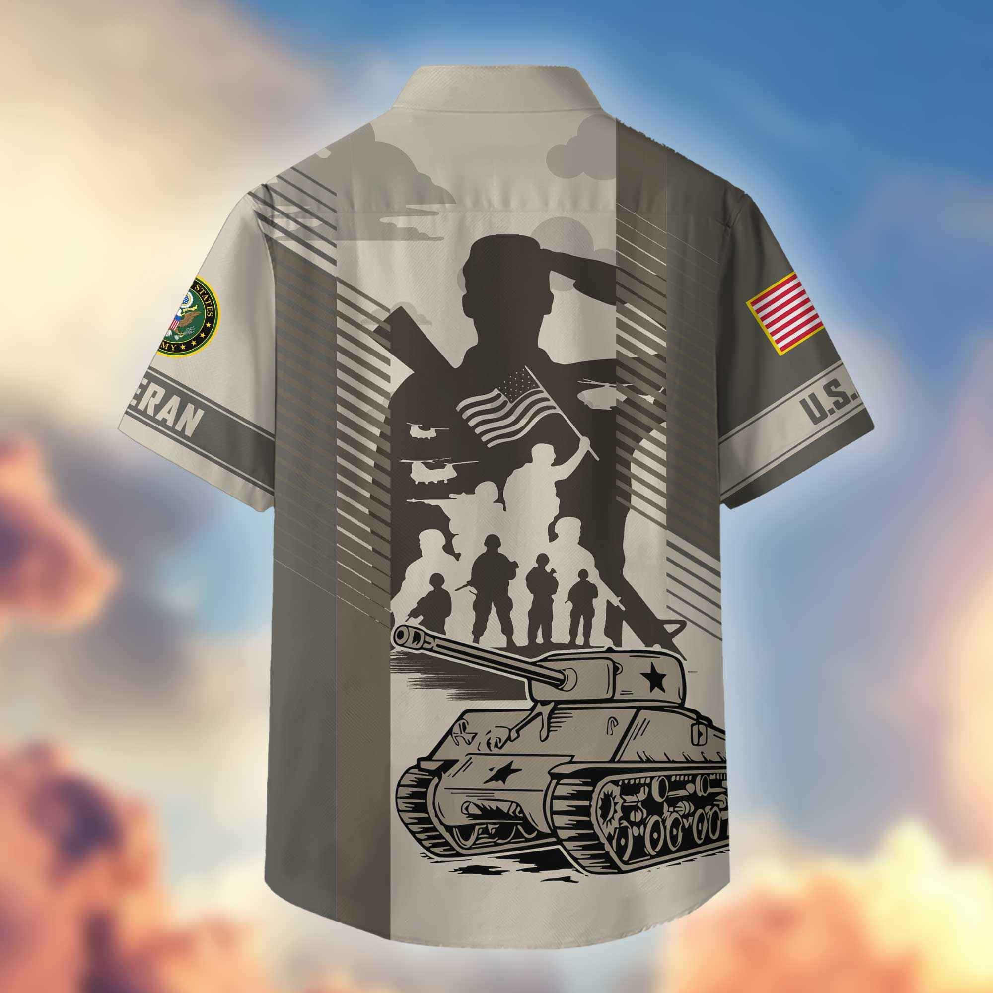 Premium US Army Hawaiian Shirt VPVC404601, Gifts For Army Veteran, Best Gifts On Father's Day, Armed Forces Day, Independence Day, Veterans Day.