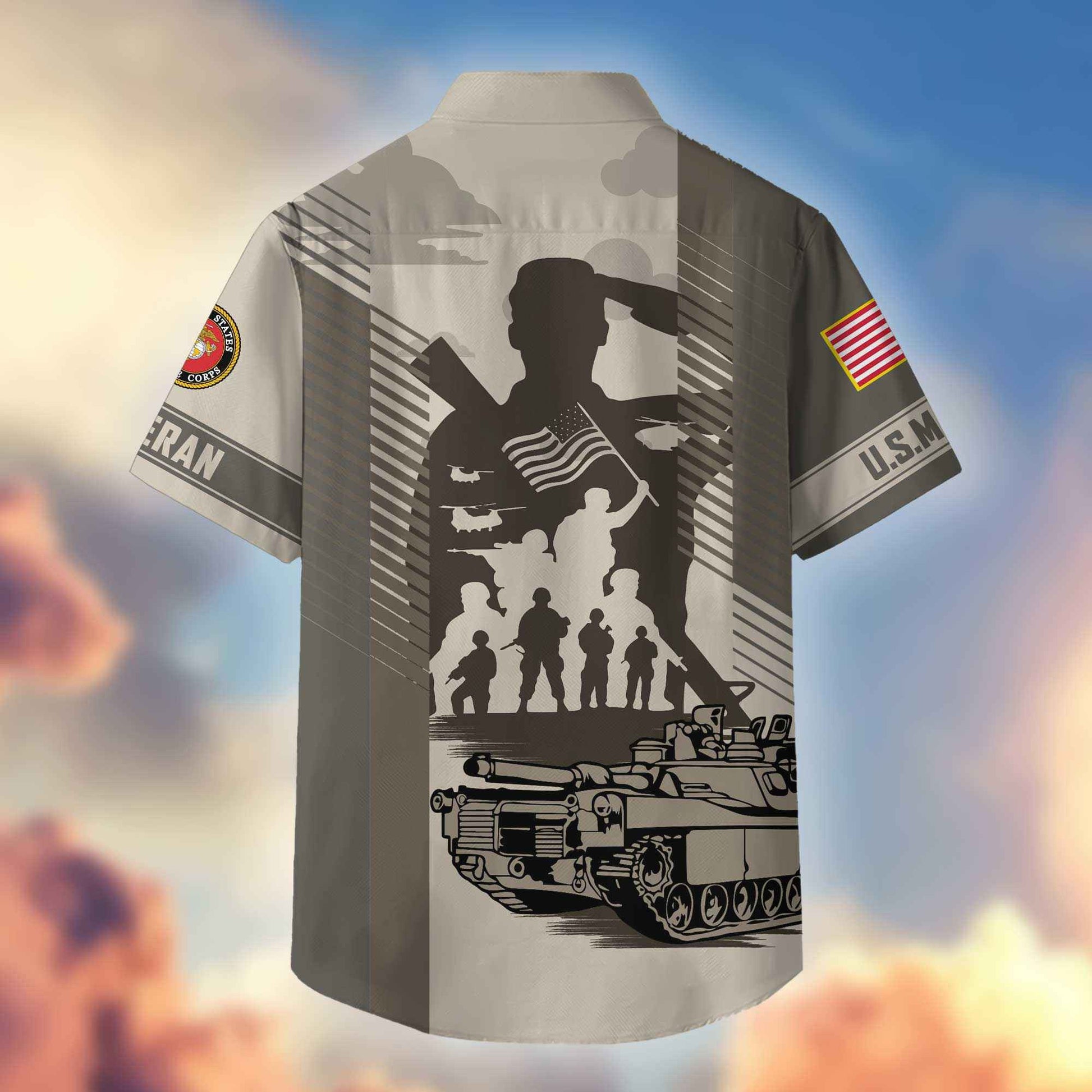 Premium USMC Hawaiian Shirt VPVC404603, Gifts For Marine Veteran, Best Gifts On Father's Day, Armed Forces Day, Independence Day, Veterans Day.