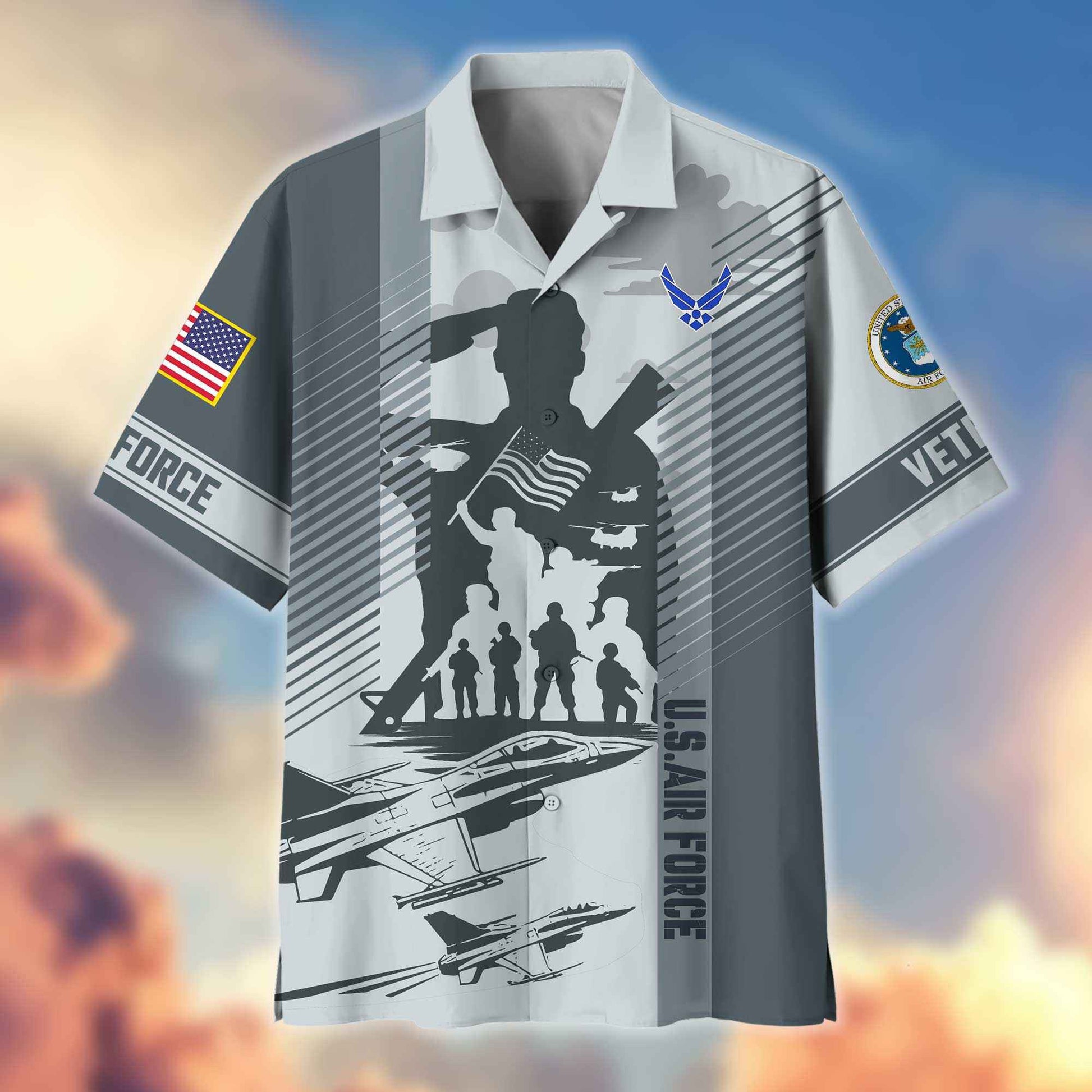 Premium USAF Hawaiian Shirt VPVC404604, Gifts For Air Force Veteran, Best Gifts On Father's Day, Armed Forces Day, Independence Day, Veterans Day.