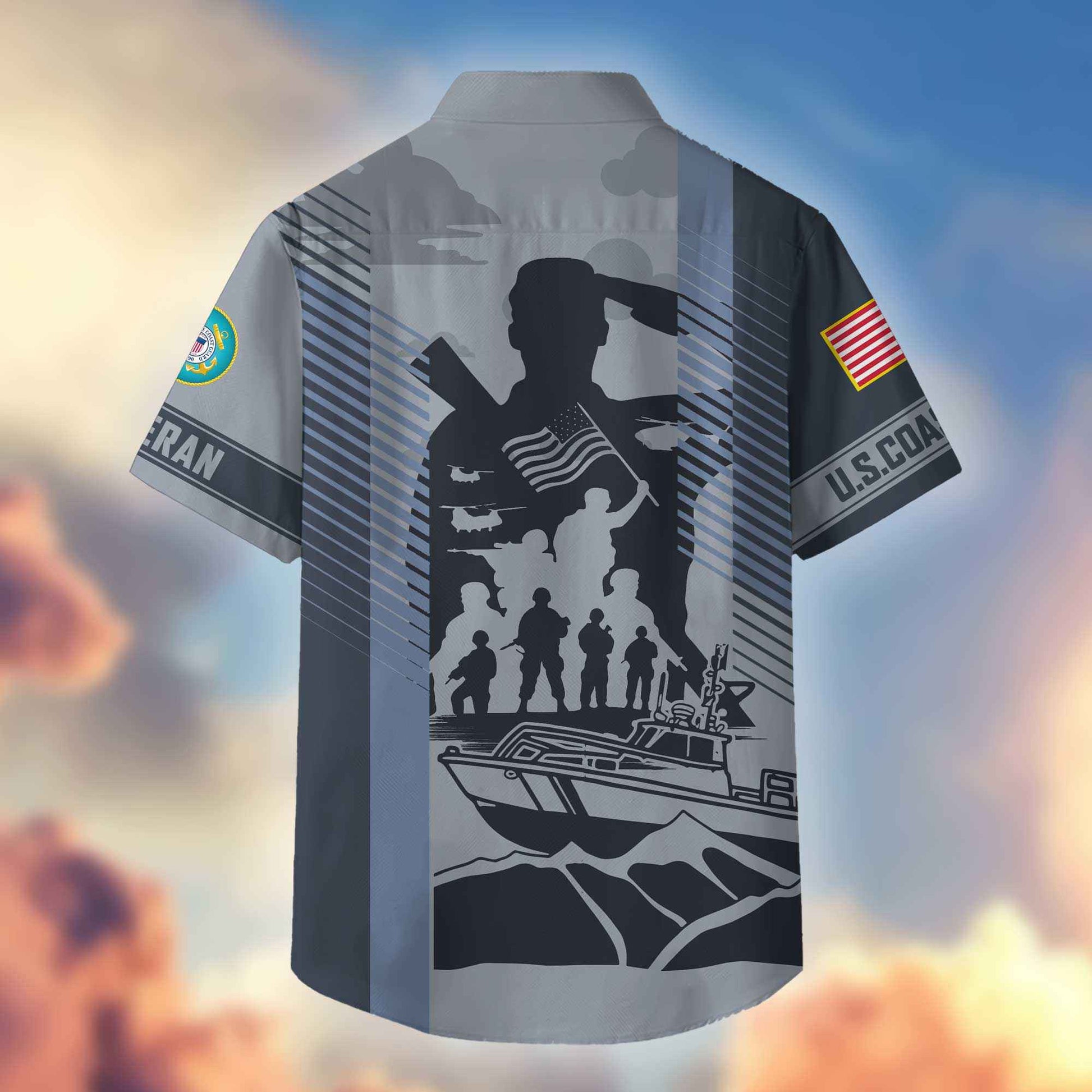 Premium USCG Hawaiian Shirt VPVC404605, Gifts For Coast Guard Veteran, Best Gifts On Father's Day, Armed Forces Day, Independence Day, Veterans Day.