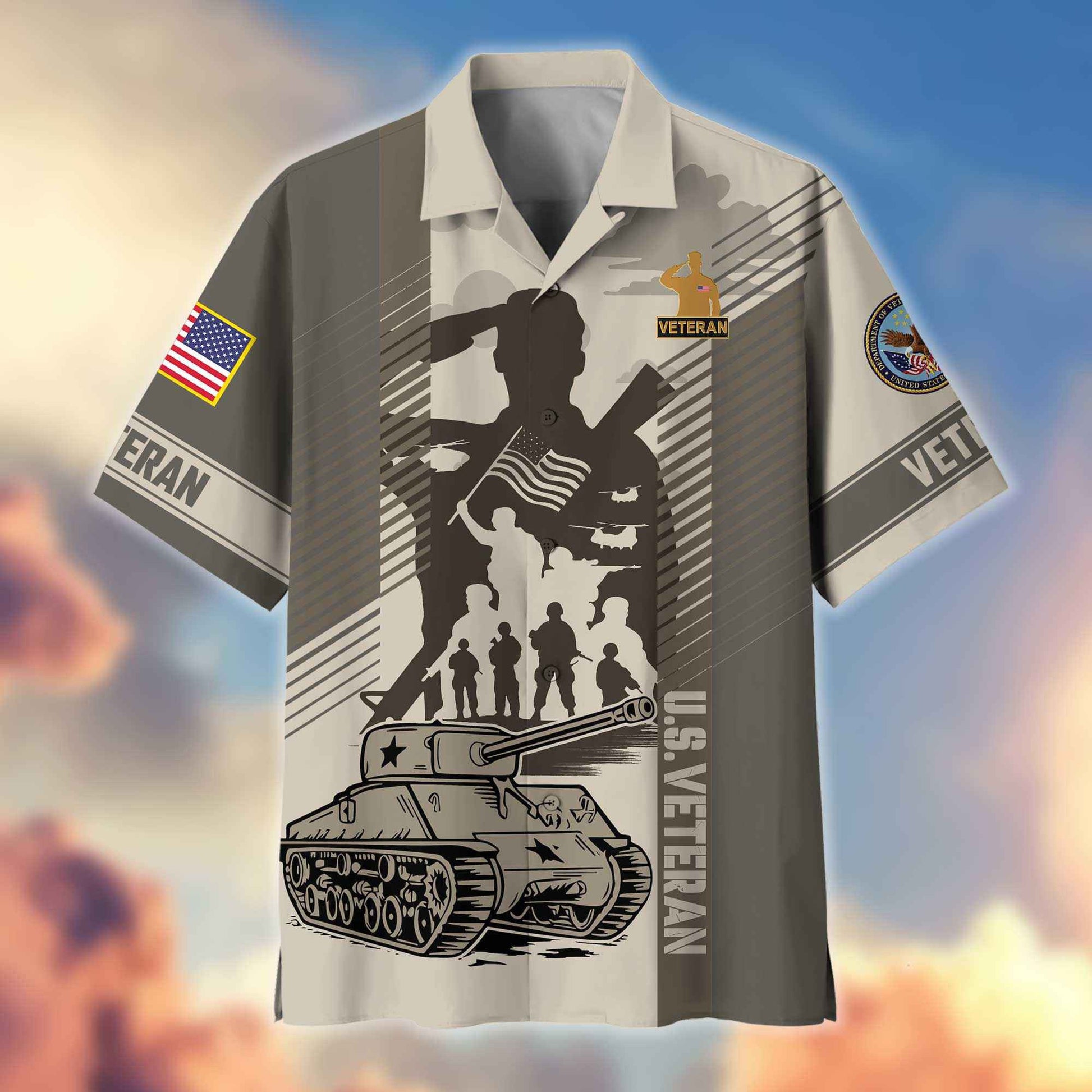 Premium US Veteran Hawaiian Shirt VPVC404607, Gifts For US Veteran, Best Gifts On Father's Day, Armed Forces Day, Independence Day, Veterans Day.