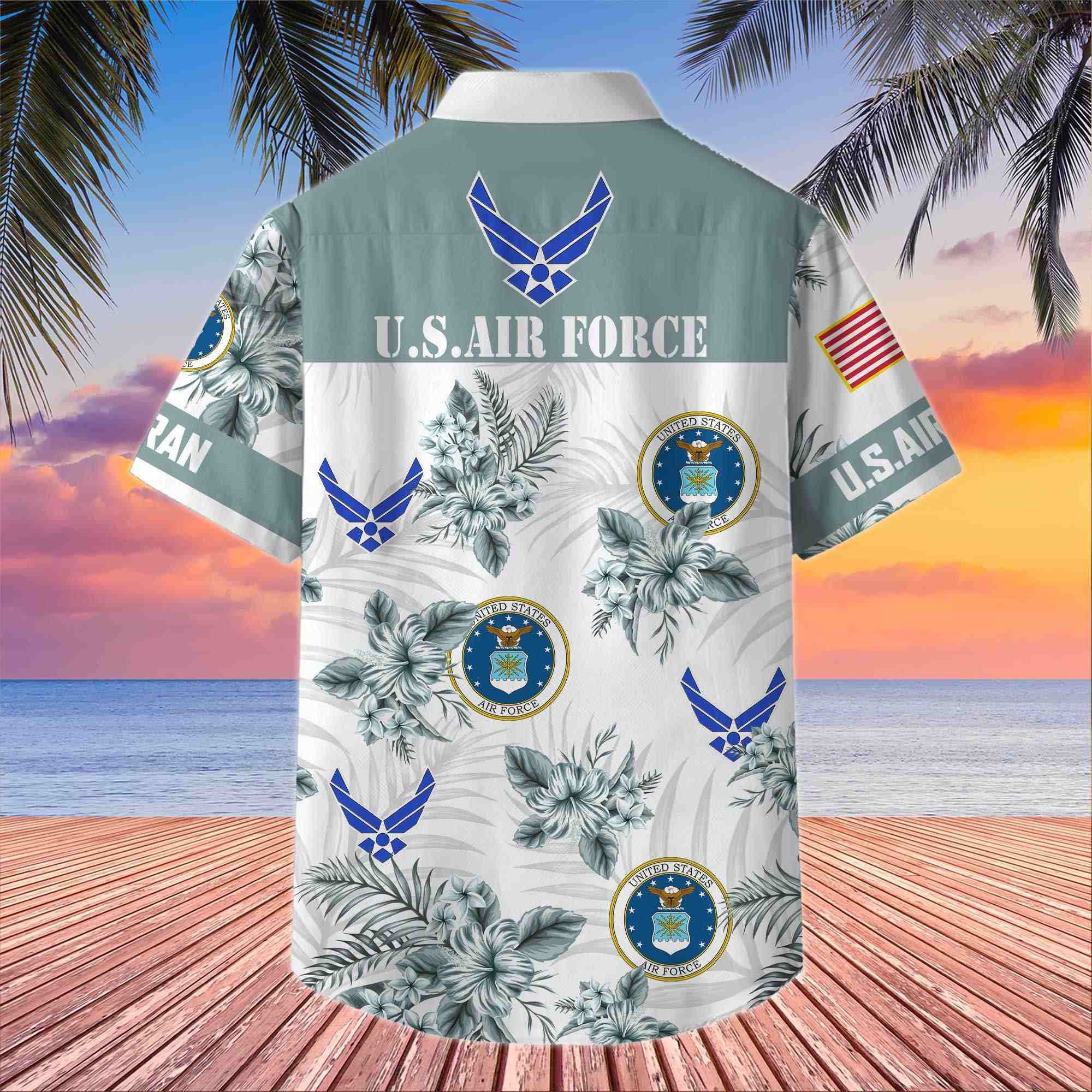 Premium US Veterans Hawaiian Shirt BPHN230411, Gifts For US Veterans, Gifts On Memorial Day, Father's Day, Armed Forces Day, Veterans Day.
