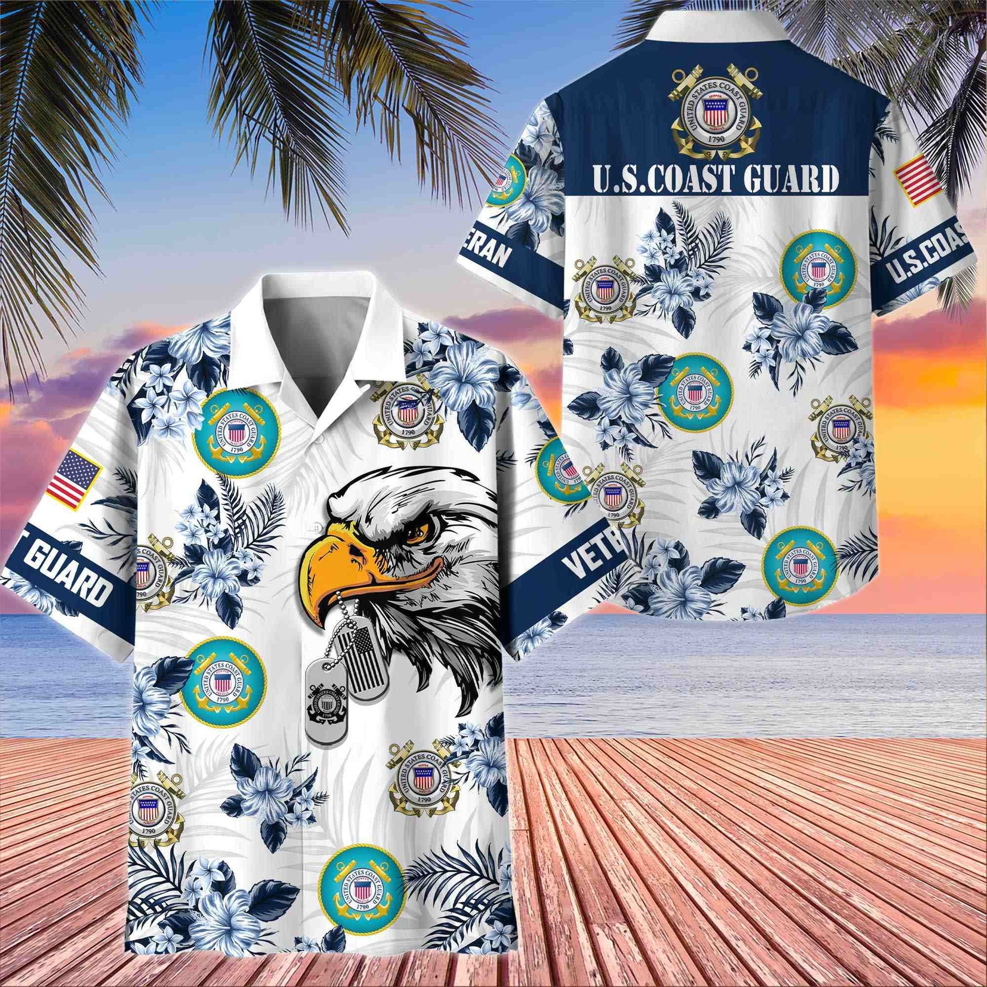 Premium US Veterans Hawaiian Shirt BPHN230411, Gifts For US Veterans, Gifts On Memorial Day, Father's Day, Armed Forces Day, Veterans Day.