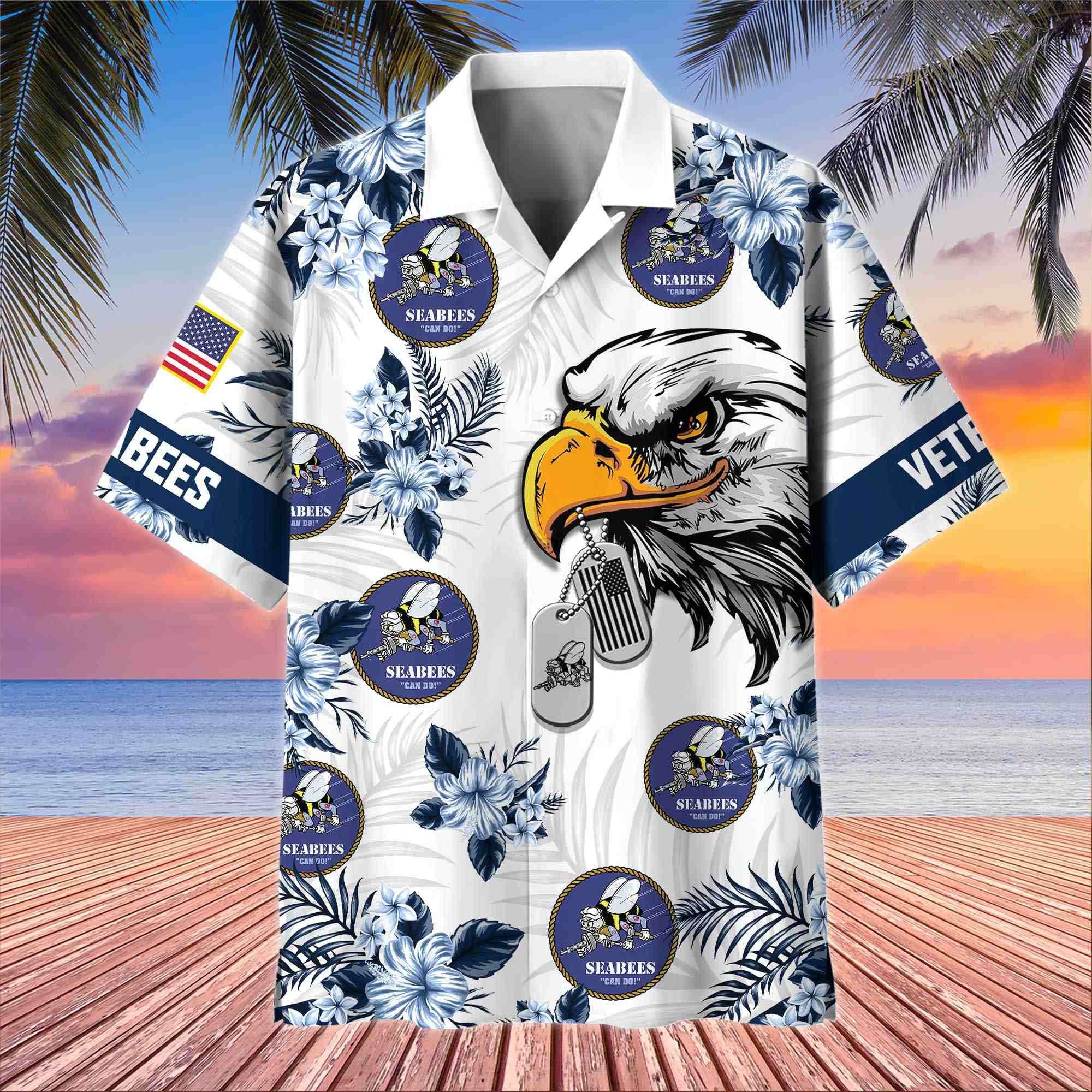 Premium US Veterans Hawaiian Shirt BPHN230411, Gifts For US Veterans, Gifts On Memorial Day, Father's Day, Armed Forces Day, Veterans Day.