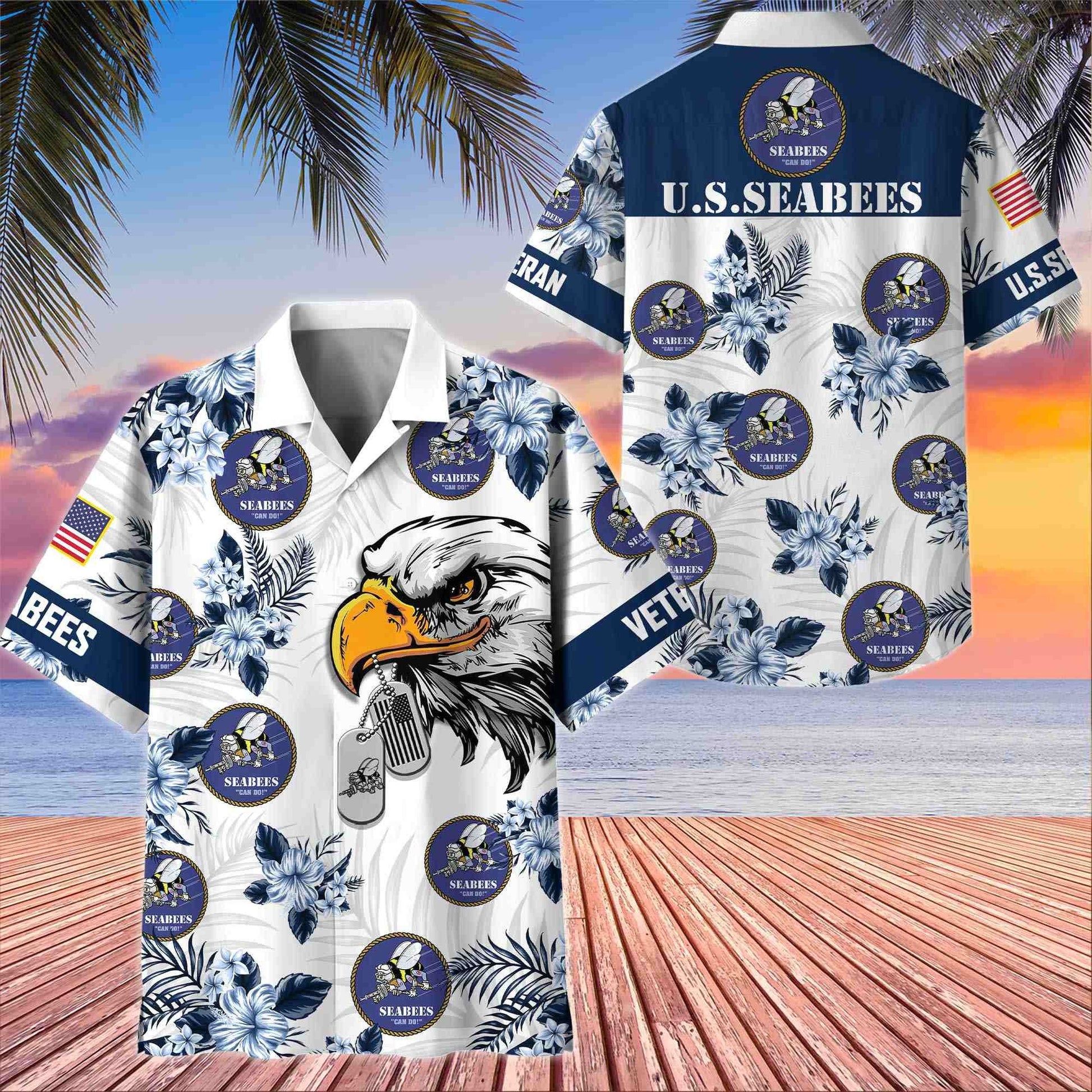 Premium US Veterans Hawaiian Shirt BPHN230411, Gifts For US Veterans, Gifts On Memorial Day, Father's Day, Armed Forces Day, Veterans Day.
