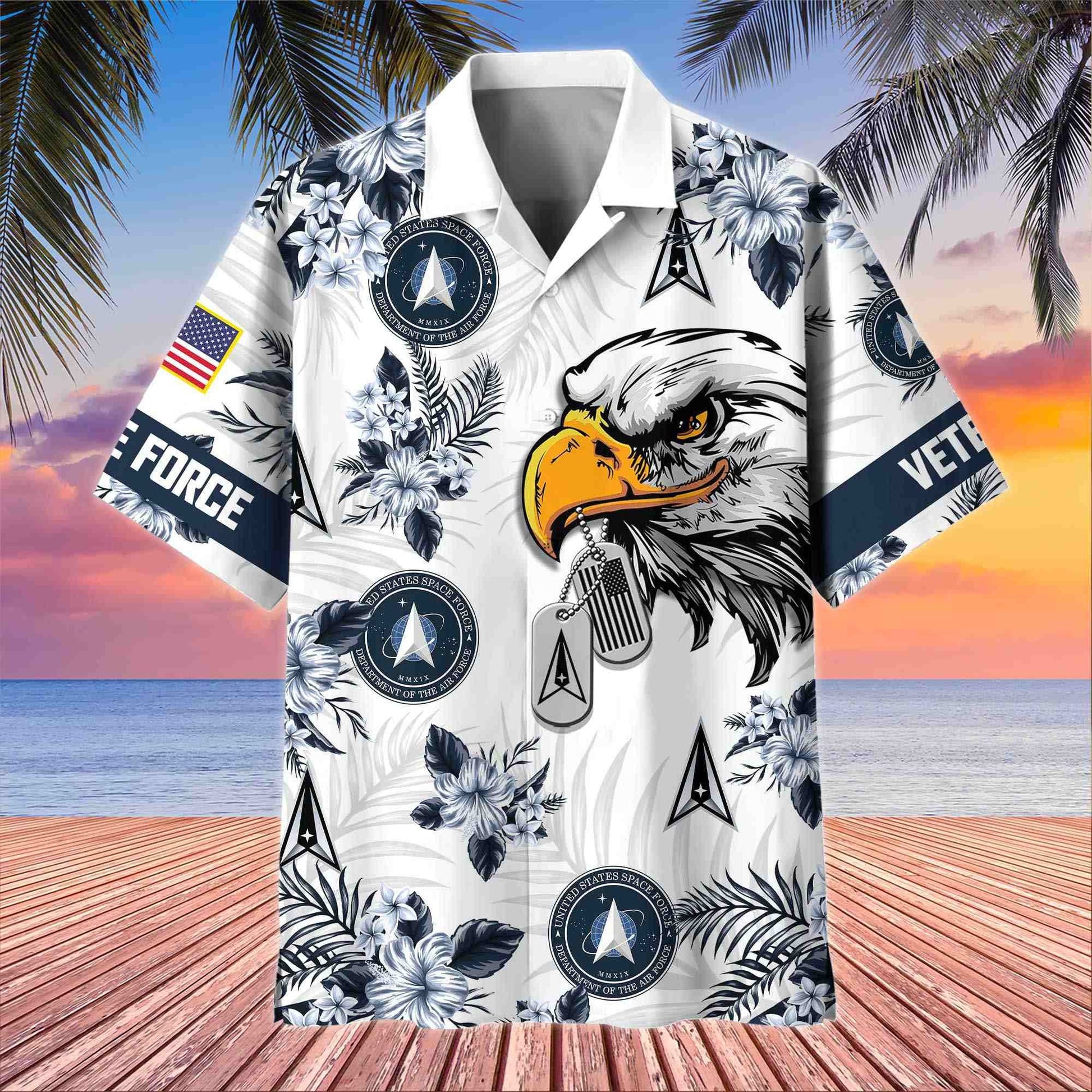 Premium US Veterans Hawaiian Shirt BPHN230411, Gifts For US Veterans, Gifts On Memorial Day, Father's Day, Armed Forces Day, Veterans Day.