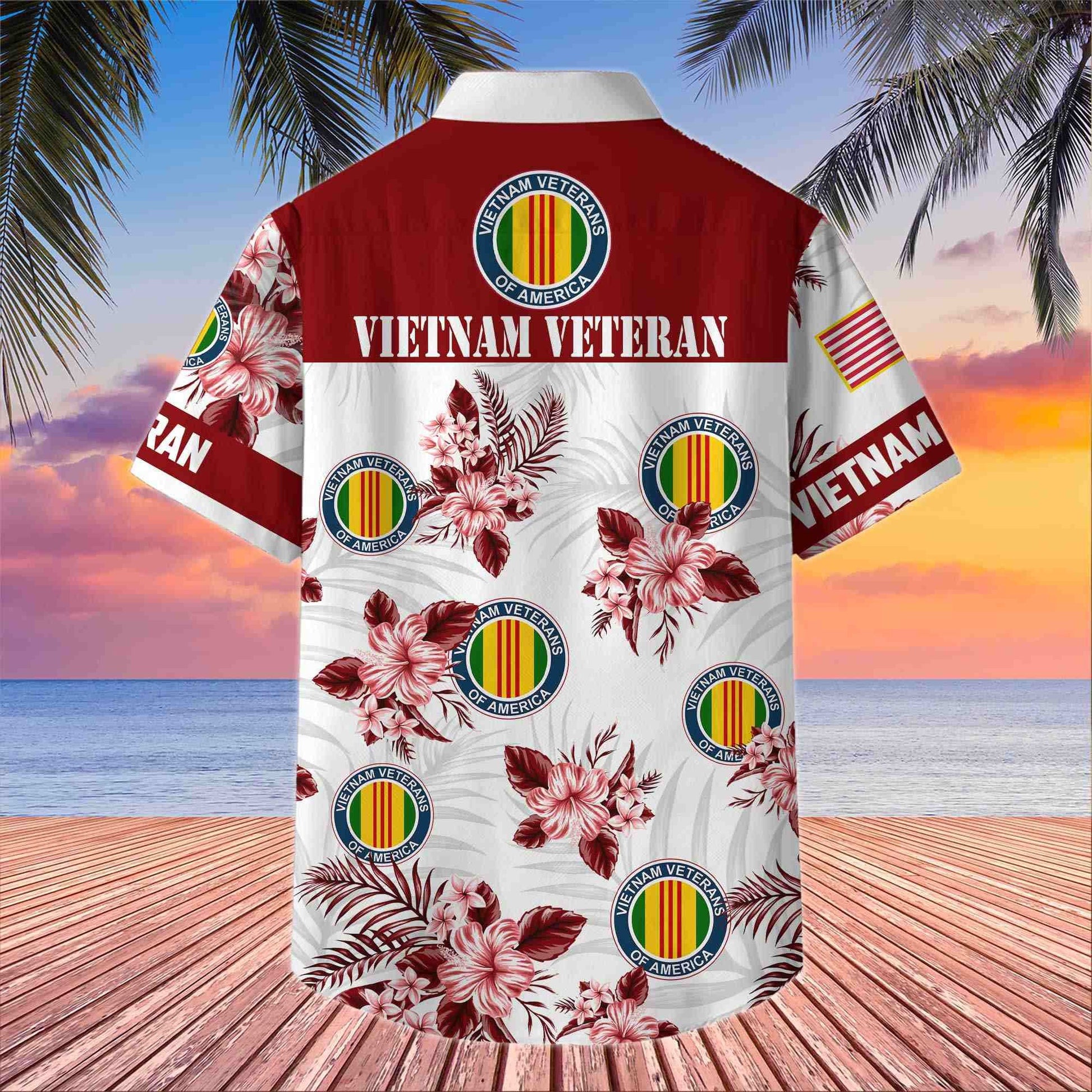 Premium US Veterans Hawaiian Shirt BPHN230411, Gifts For US Veterans, Gifts On Memorial Day, Father's Day, Armed Forces Day, Veterans Day.
