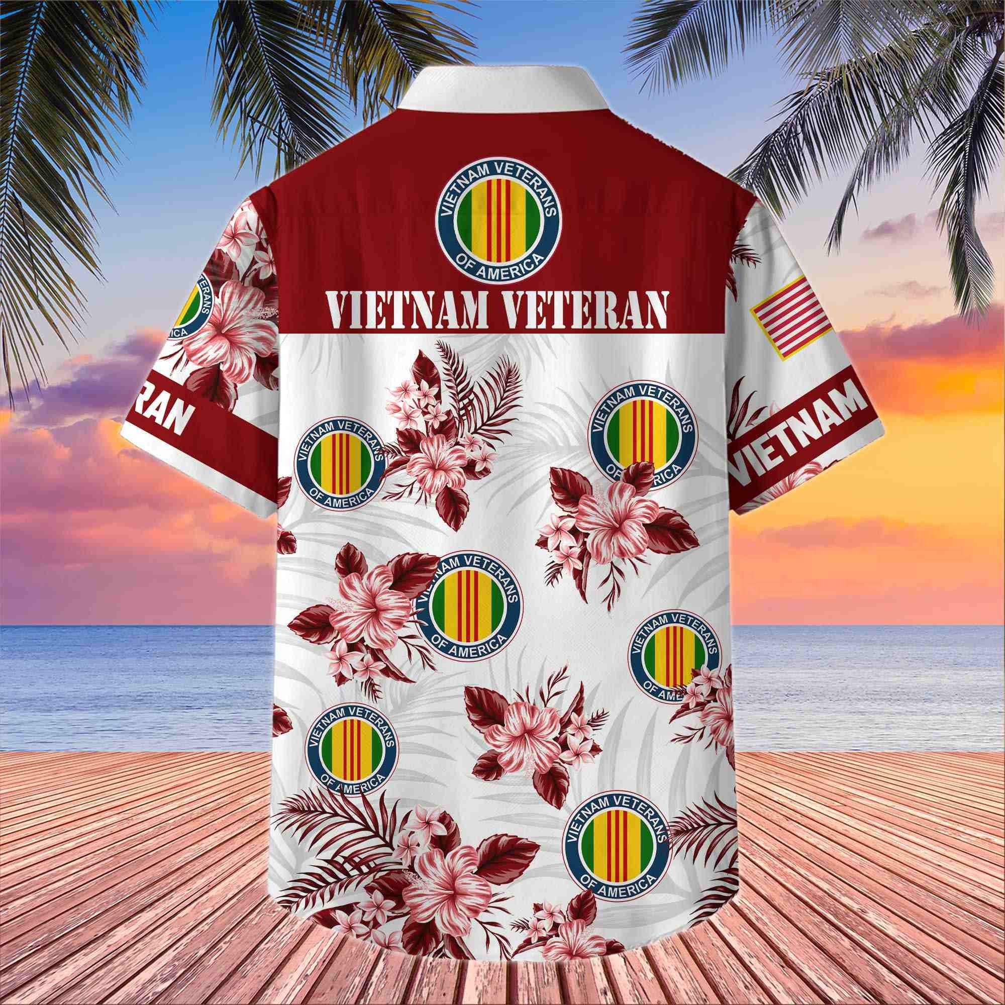 Premium US Veterans Hawaiian Shirt BPHN230411, Gifts For US Veterans, Gifts On Memorial Day, Father's Day, Armed Forces Day, Veterans Day.