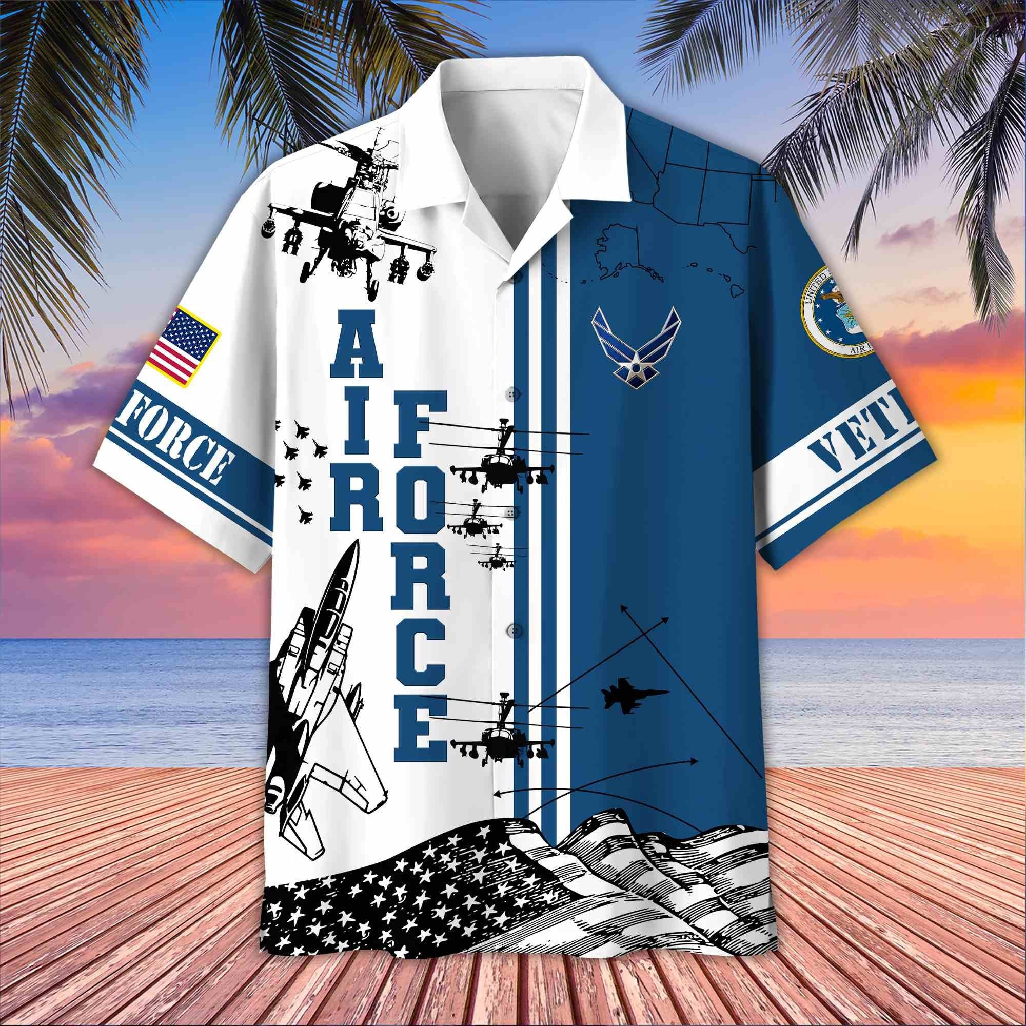 Premium US Veterans Hawaiian Shirt BPVC070501, Gifts For US Veterans, Gifts On Memorial Day, Father's Day, Armed Forces Day, Veterans Day.