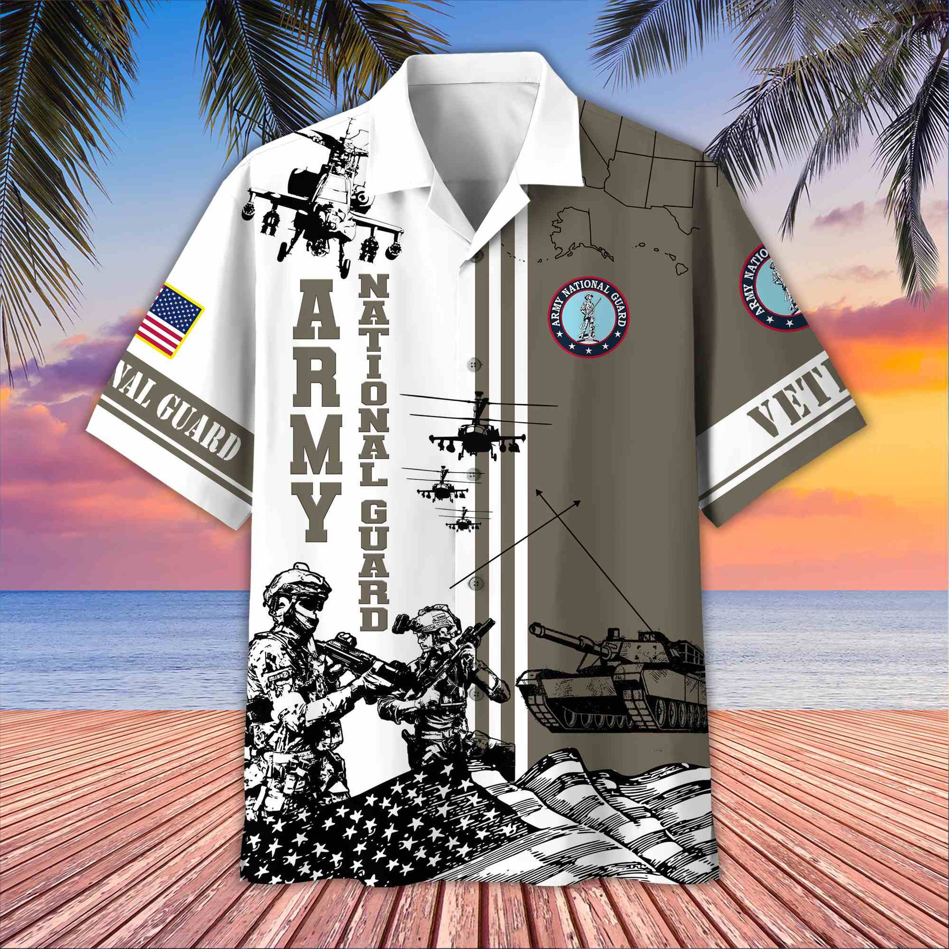 Premium US Veterans Hawaiian Shirt BPVC070501, Gifts For US Veterans, Gifts On Memorial Day, Father's Day, Armed Forces Day, Veterans Day.