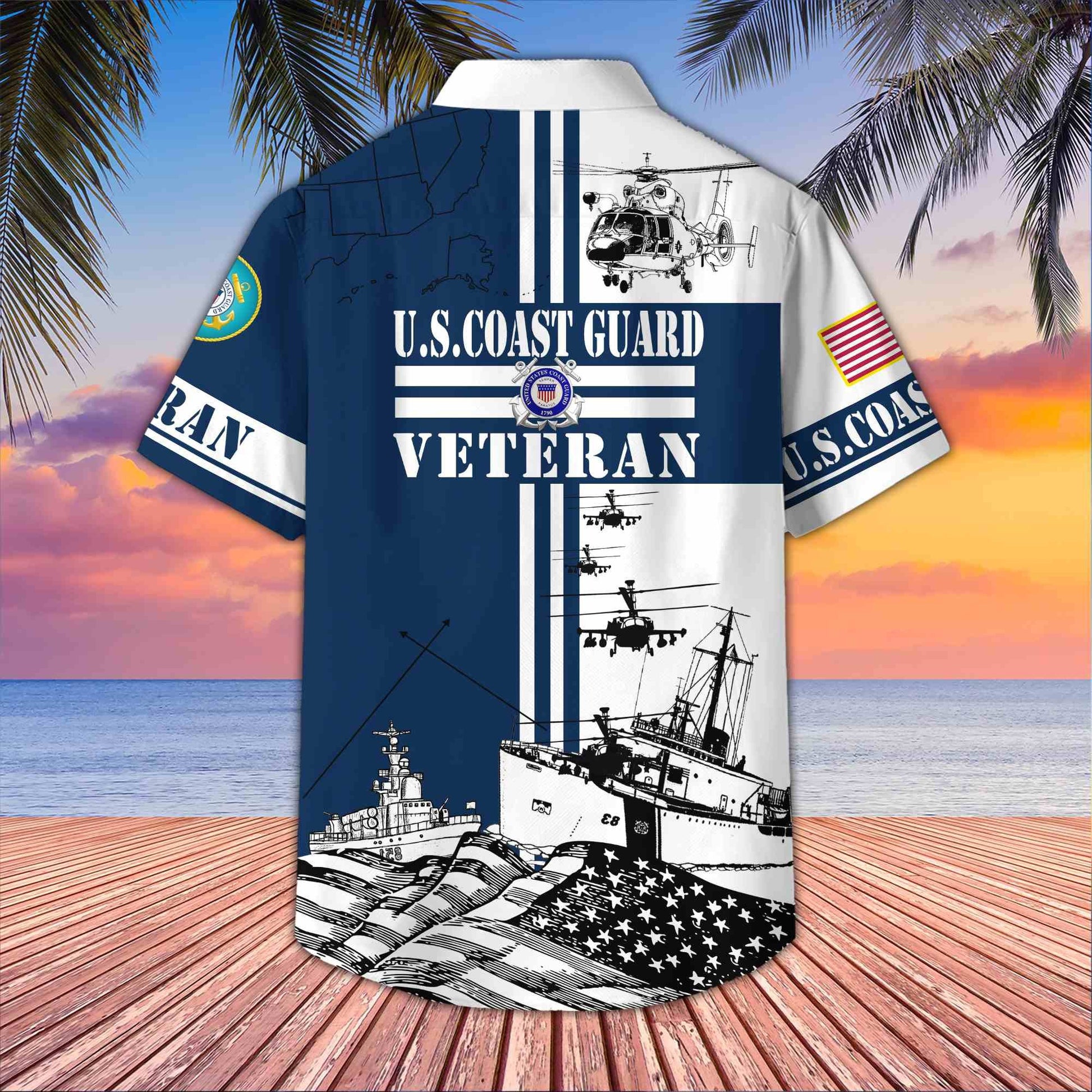 Premium US Veterans Hawaiian Shirt BPVC070501, Gifts For US Veterans, Gifts On Memorial Day, Father's Day, Armed Forces Day, Veterans Day.