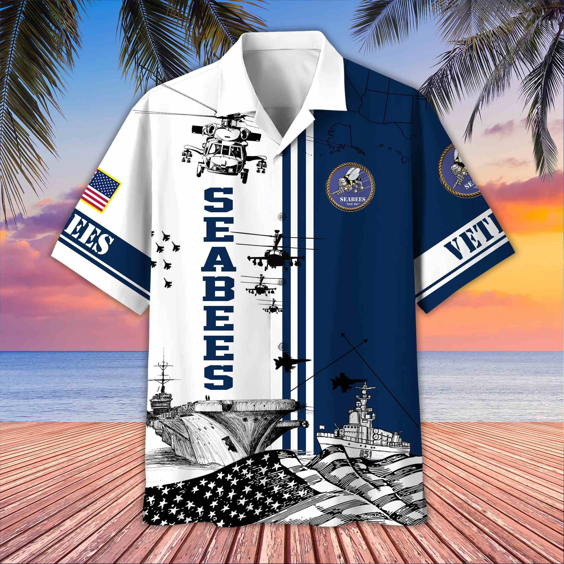 Premium US Veterans Hawaiian Shirt BPVC070501, Gifts For US Veterans, Gifts On Memorial Day, Father's Day, Armed Forces Day, Veterans Day.