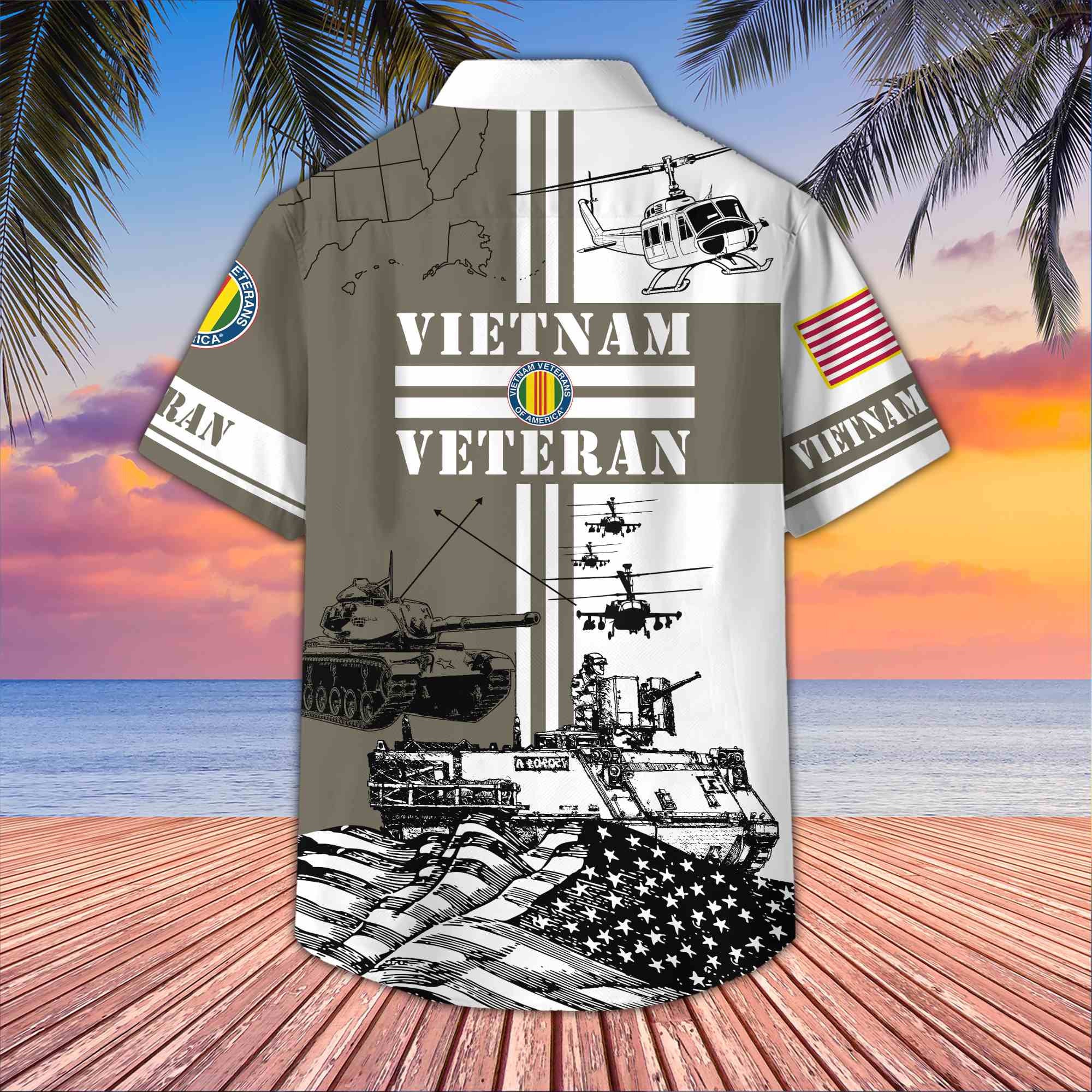 Premium US Veterans Hawaiian Shirt BPVC070501, Gifts For US Veterans, Gifts On Memorial Day, Father's Day, Armed Forces Day, Veterans Day.