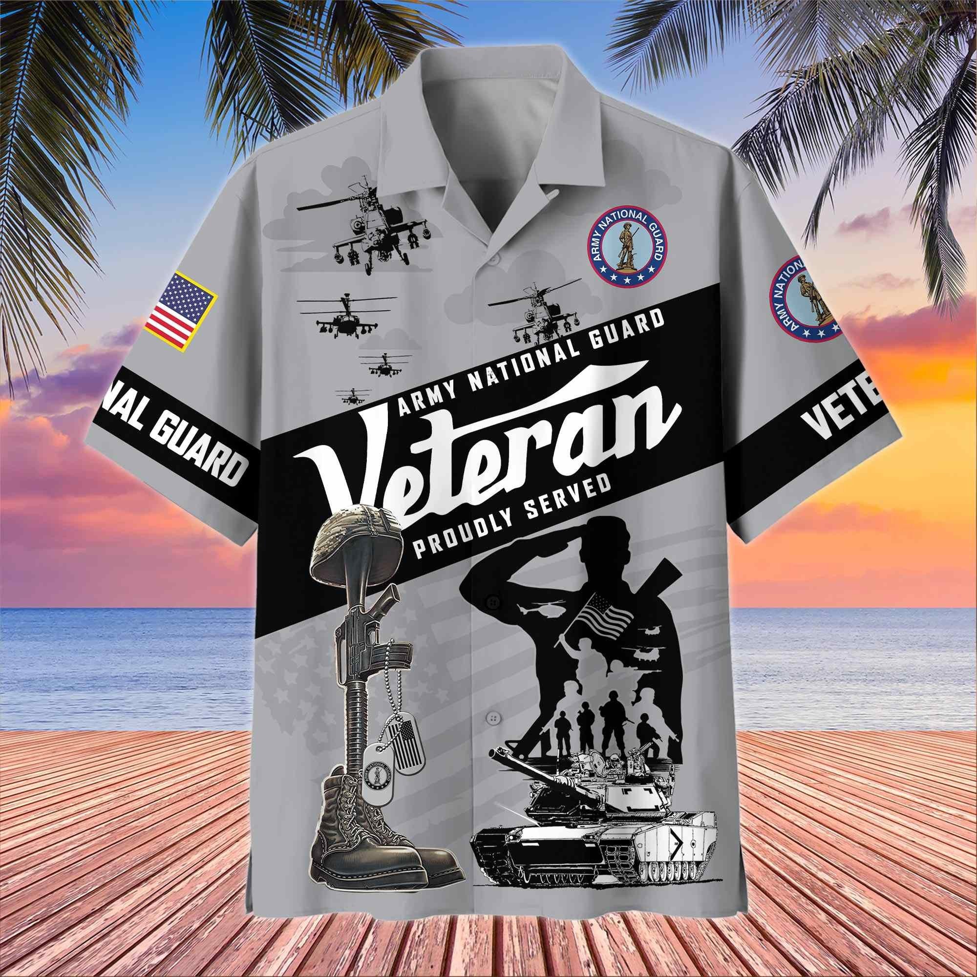 Premium US Veterans Hawaiian Shirt BPHN250412, Gifts For US Veterans, Gifts On Memorial Day, Father's Day, Armed Forces Day, Veterans Day.