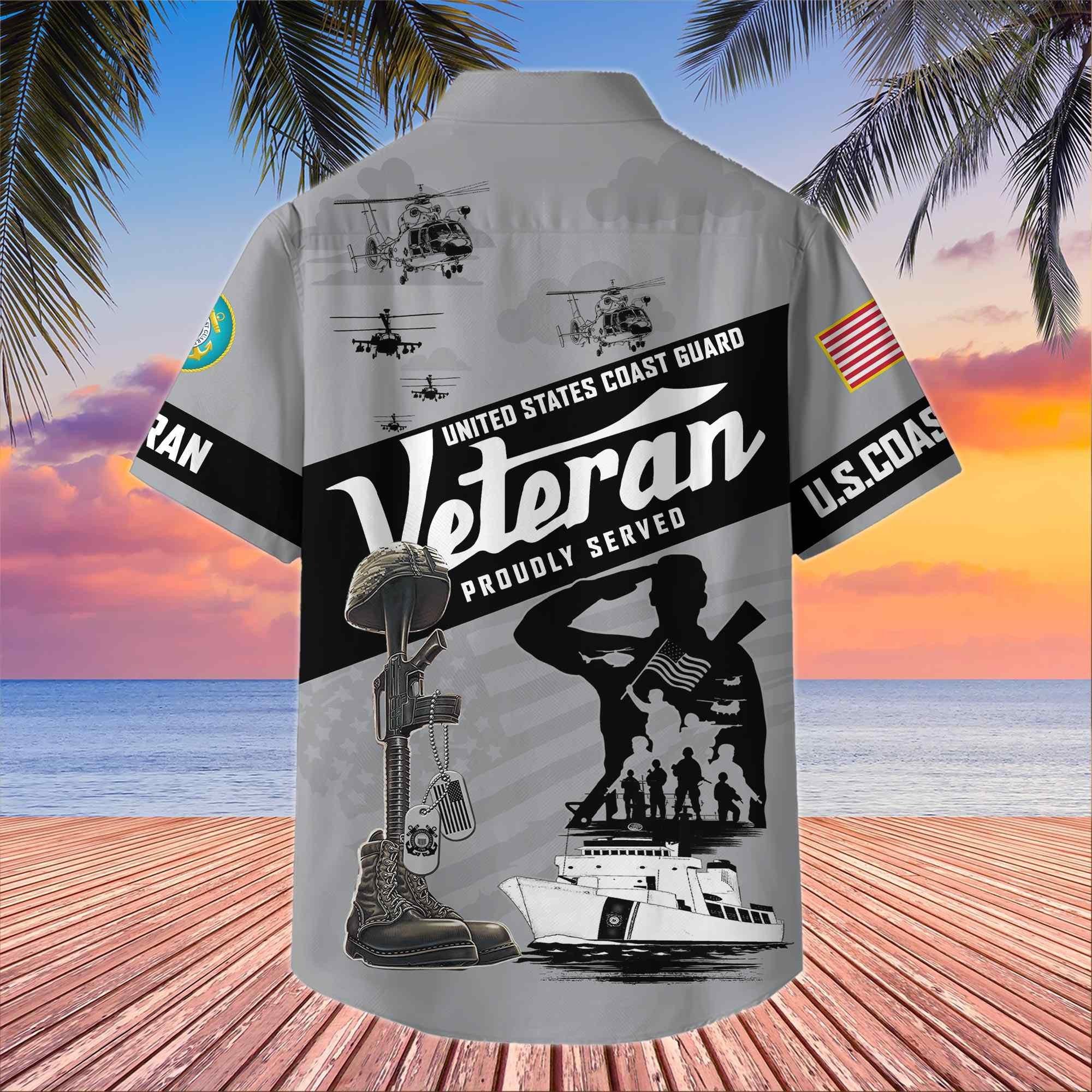 Premium US Veterans Hawaiian Shirt BPHN250412, Gifts For US Veterans, Gifts On Memorial Day, Father's Day, Armed Forces Day, Veterans Day.