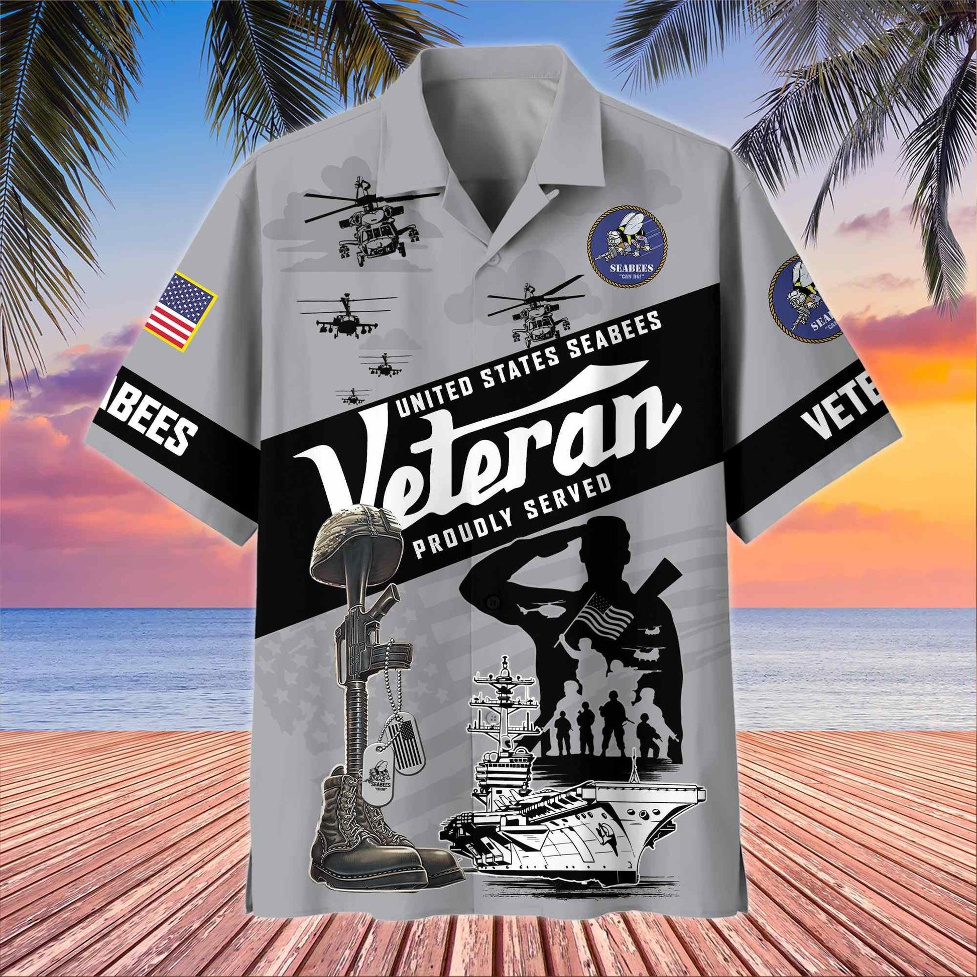 Premium US Veterans Hawaiian Shirt BPHN250412, Gifts For US Veterans, Gifts On Memorial Day, Father's Day, Armed Forces Day, Veterans Day.