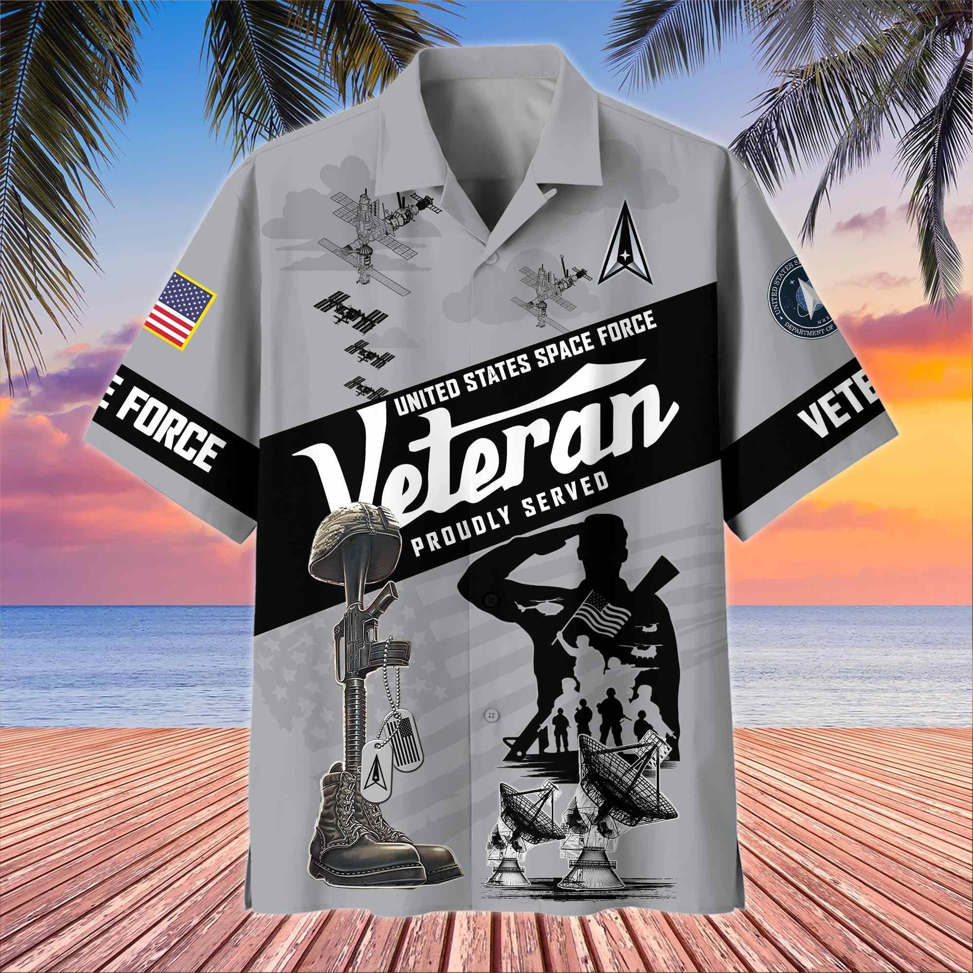 Premium US Veterans Hawaiian Shirt BPHN250412, Gifts For US Veterans, Gifts On Memorial Day, Father's Day, Armed Forces Day, Veterans Day.