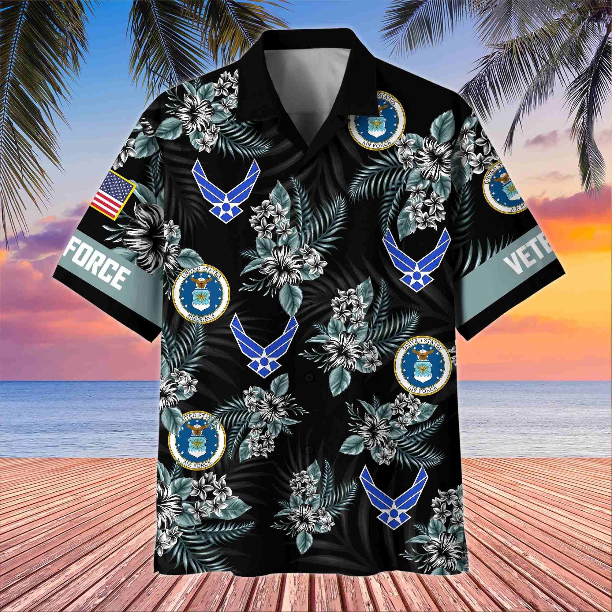 Premium US Veterans Hawaiian Shirt BPHN250411, Gifts For US Veterans, Gifts On Memorial Day, Father's Day, Armed Forces Day, Veterans Day.