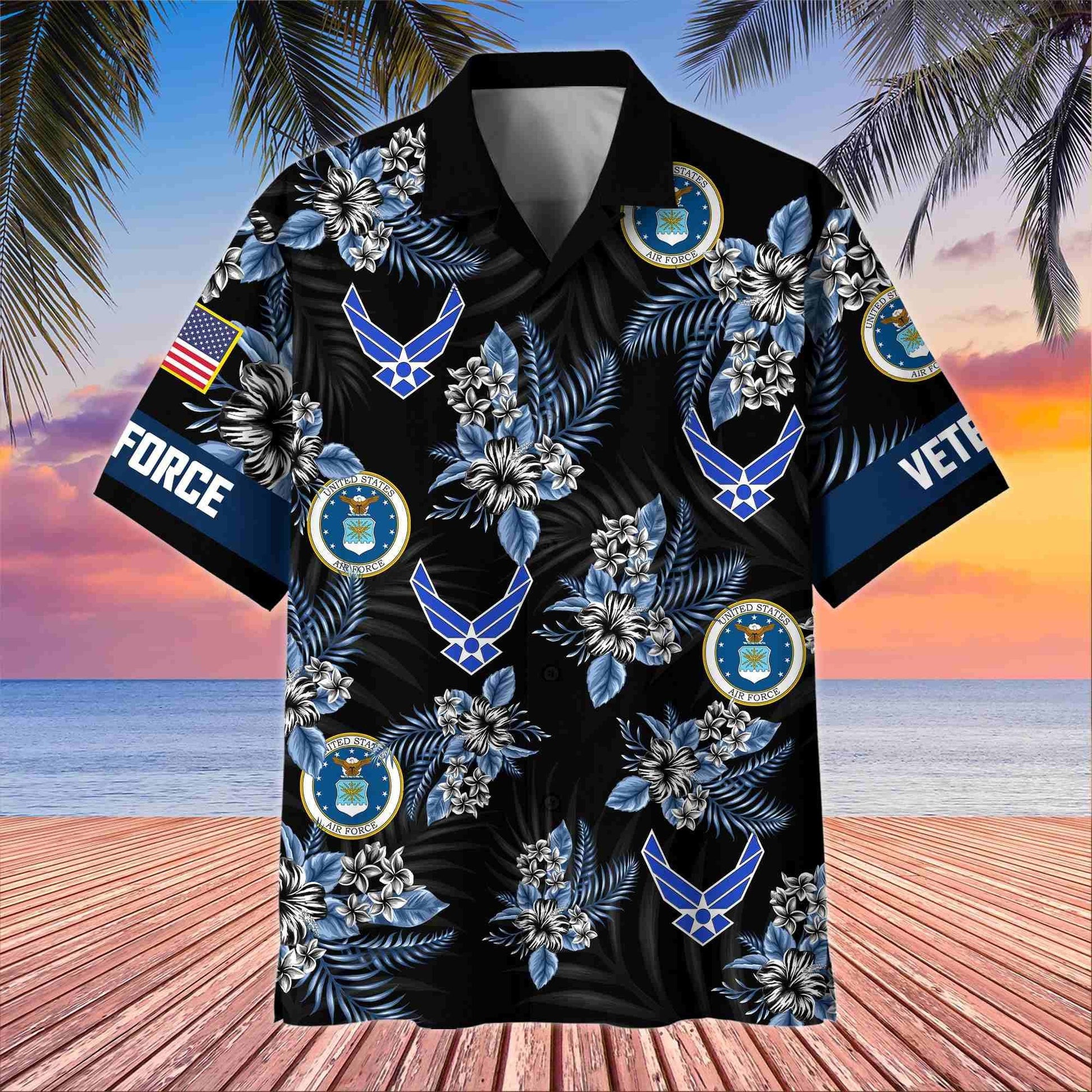 Premium US Veterans Hawaiian Shirt BPHN250411, Gifts For US Veterans, Gifts On Memorial Day, Father's Day, Armed Forces Day, Veterans Day.