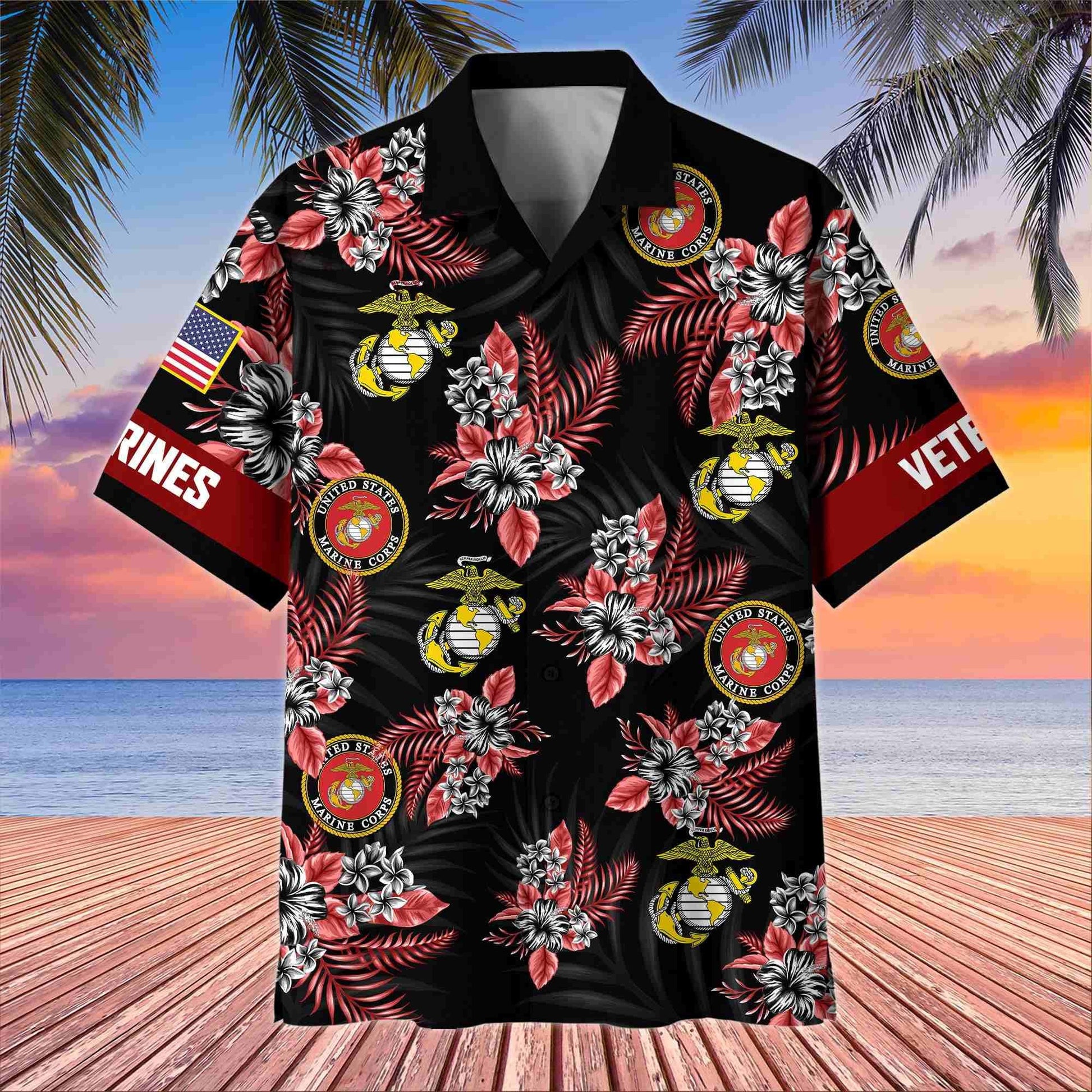 Premium US Veterans Hawaiian Shirt BPHN250411, Gifts For US Veterans, Gifts On Memorial Day, Father's Day, Armed Forces Day, Veterans Day.