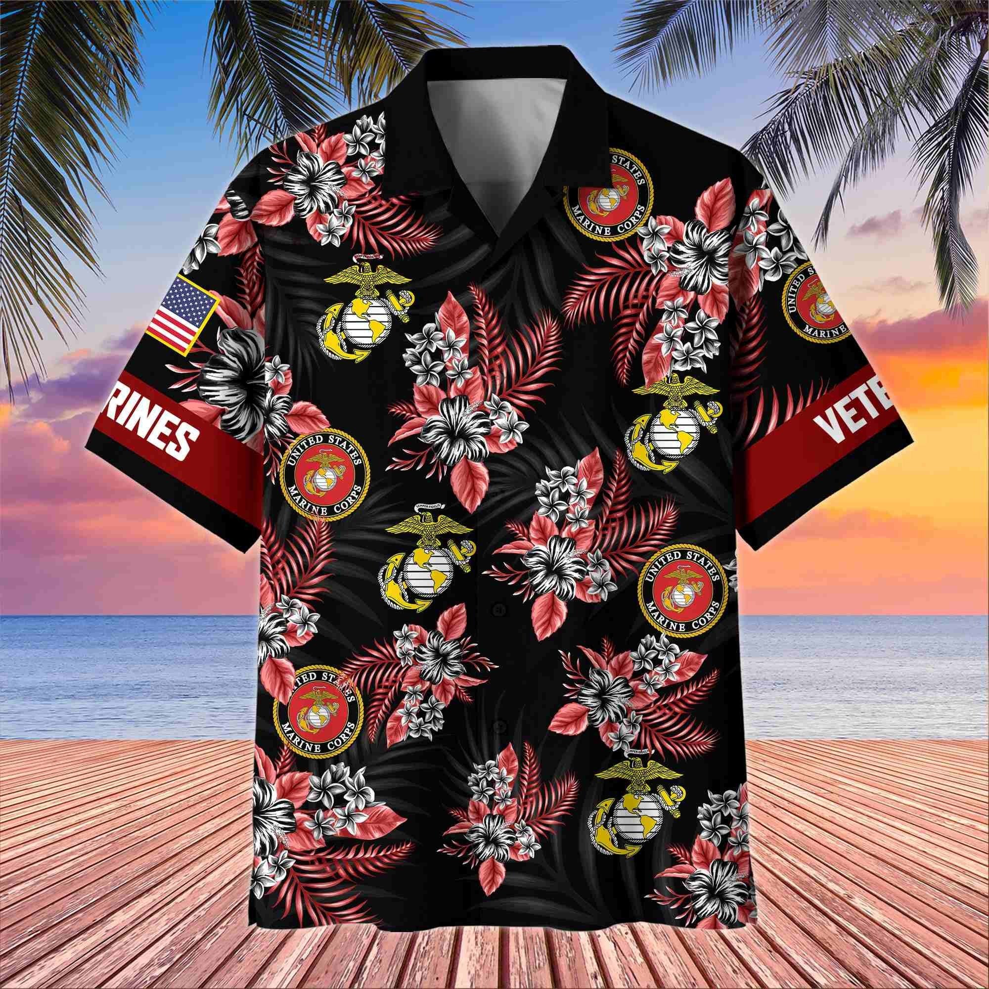 Premium US Veterans Hawaiian Shirt BPHN250411, Gifts For US Veterans, Gifts On Memorial Day, Father's Day, Armed Forces Day, Veterans Day.