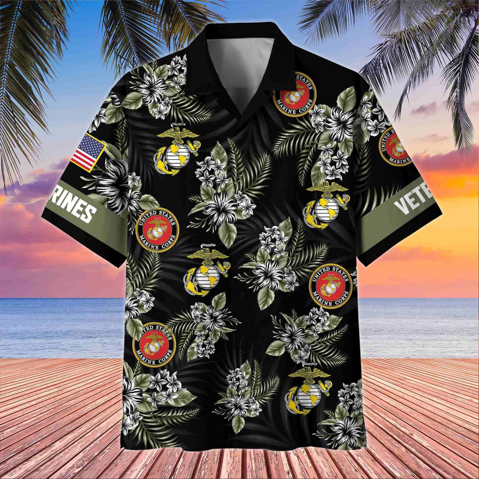 Premium US Veterans Hawaiian Shirt BPHN250411, Gifts For US Veterans, Gifts On Memorial Day, Father's Day, Armed Forces Day, Veterans Day.
