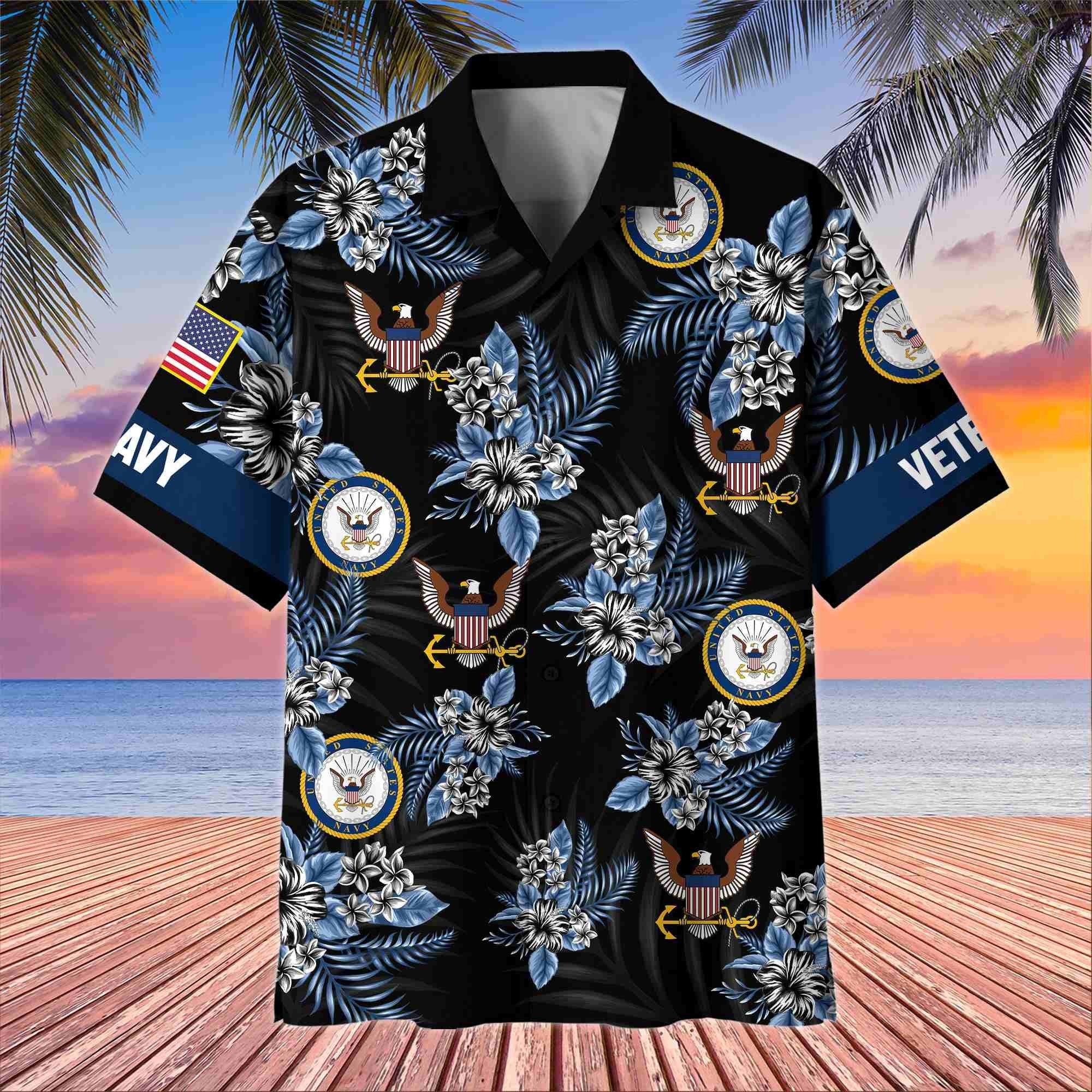 Premium US Veterans Hawaiian Shirt BPHN250411, Gifts For US Veterans, Gifts On Memorial Day, Father's Day, Armed Forces Day, Veterans Day.