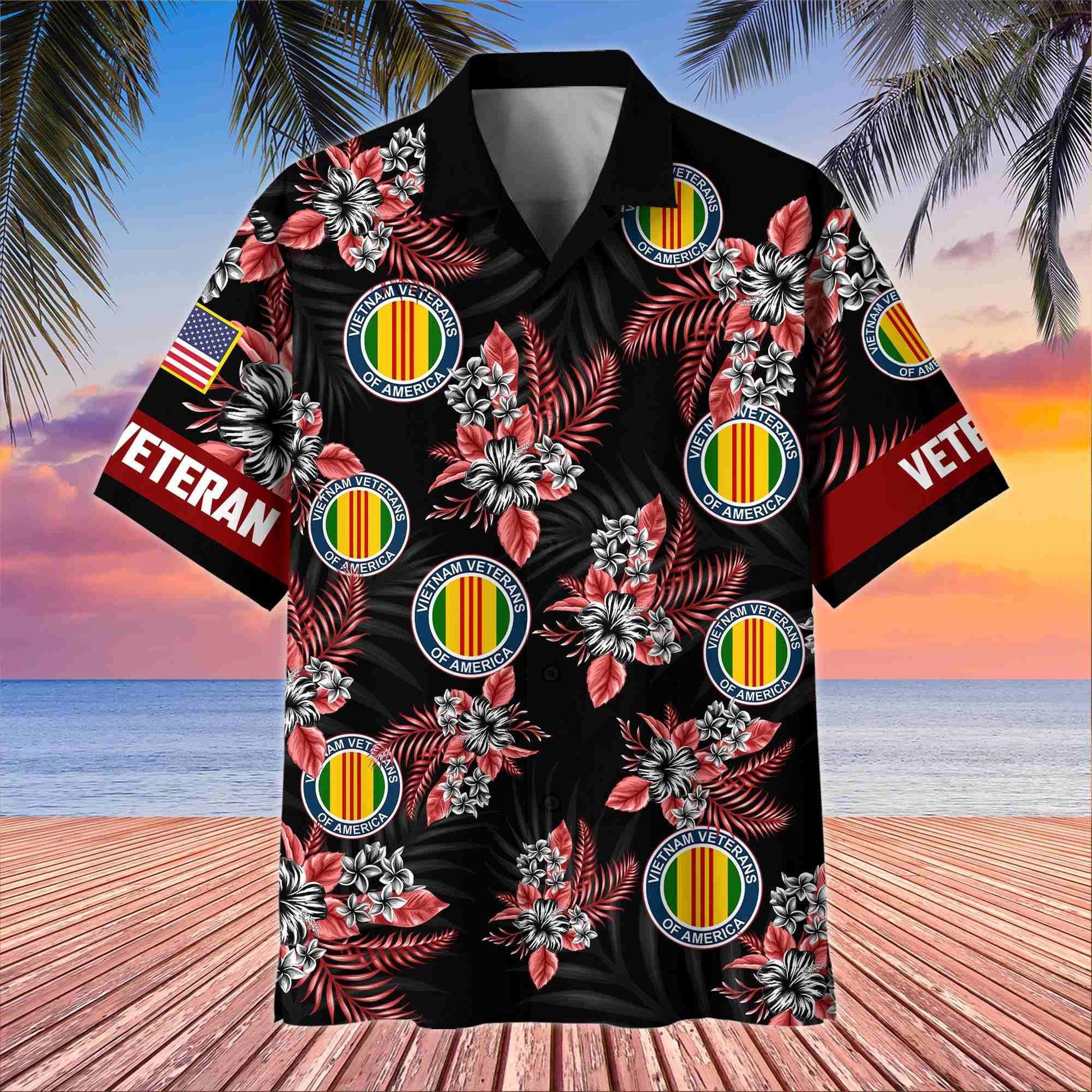 Premium US Veterans Hawaiian Shirt BPHN250411, Gifts For US Veterans, Gifts On Memorial Day, Father's Day, Armed Forces Day, Veterans Day.