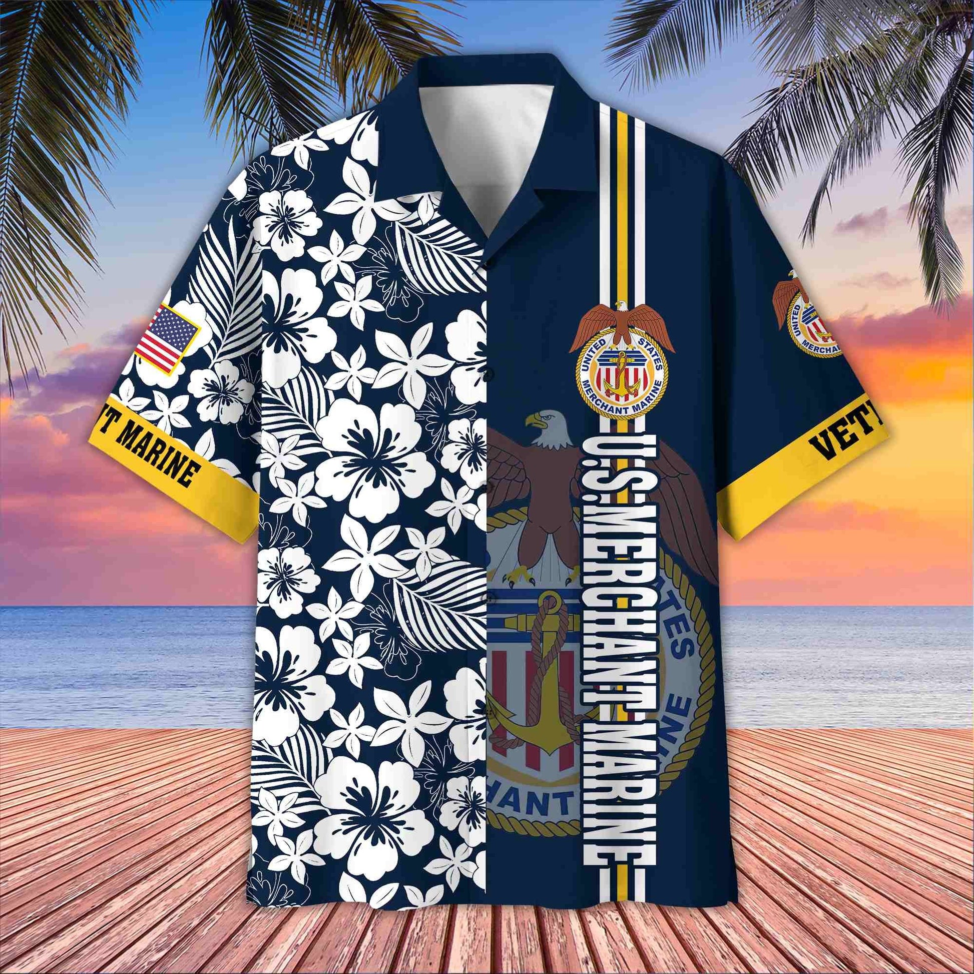 Premium US Merchant Marine Hawaiian Shirt BPVC120511