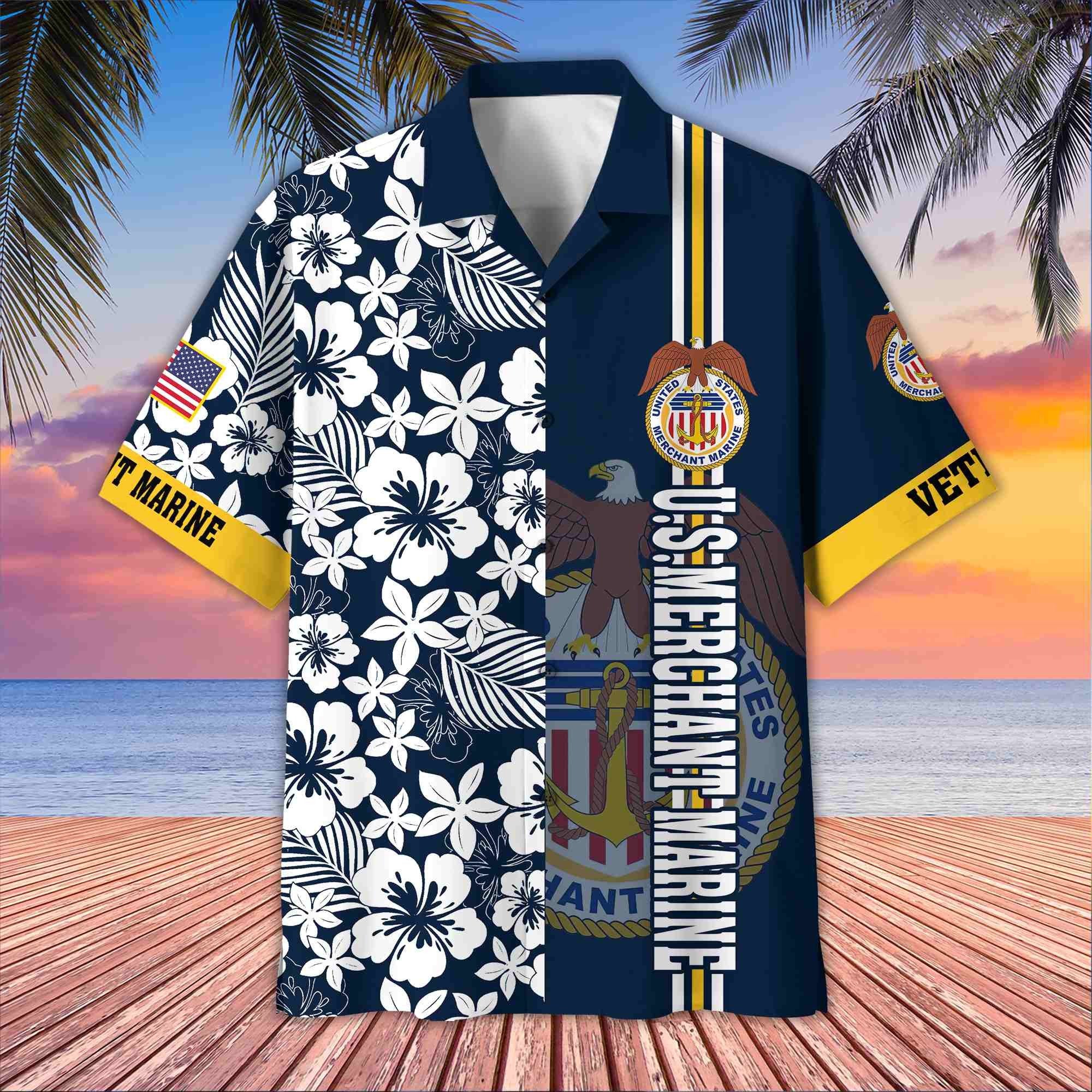 Premium US Merchant Marine Hawaiian Shirt BPVC120511