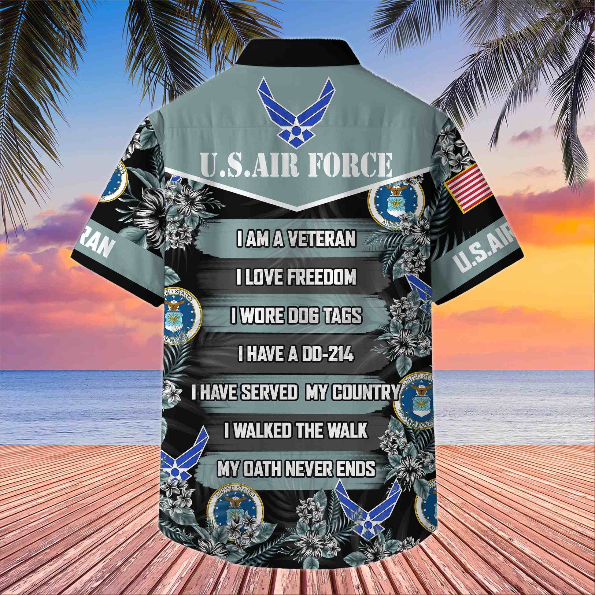 Premium US Veterans Hawaiian Shirt BPHN250411, Gifts For US Veterans, Gifts On Memorial Day, Father's Day, Armed Forces Day, Veterans Day.