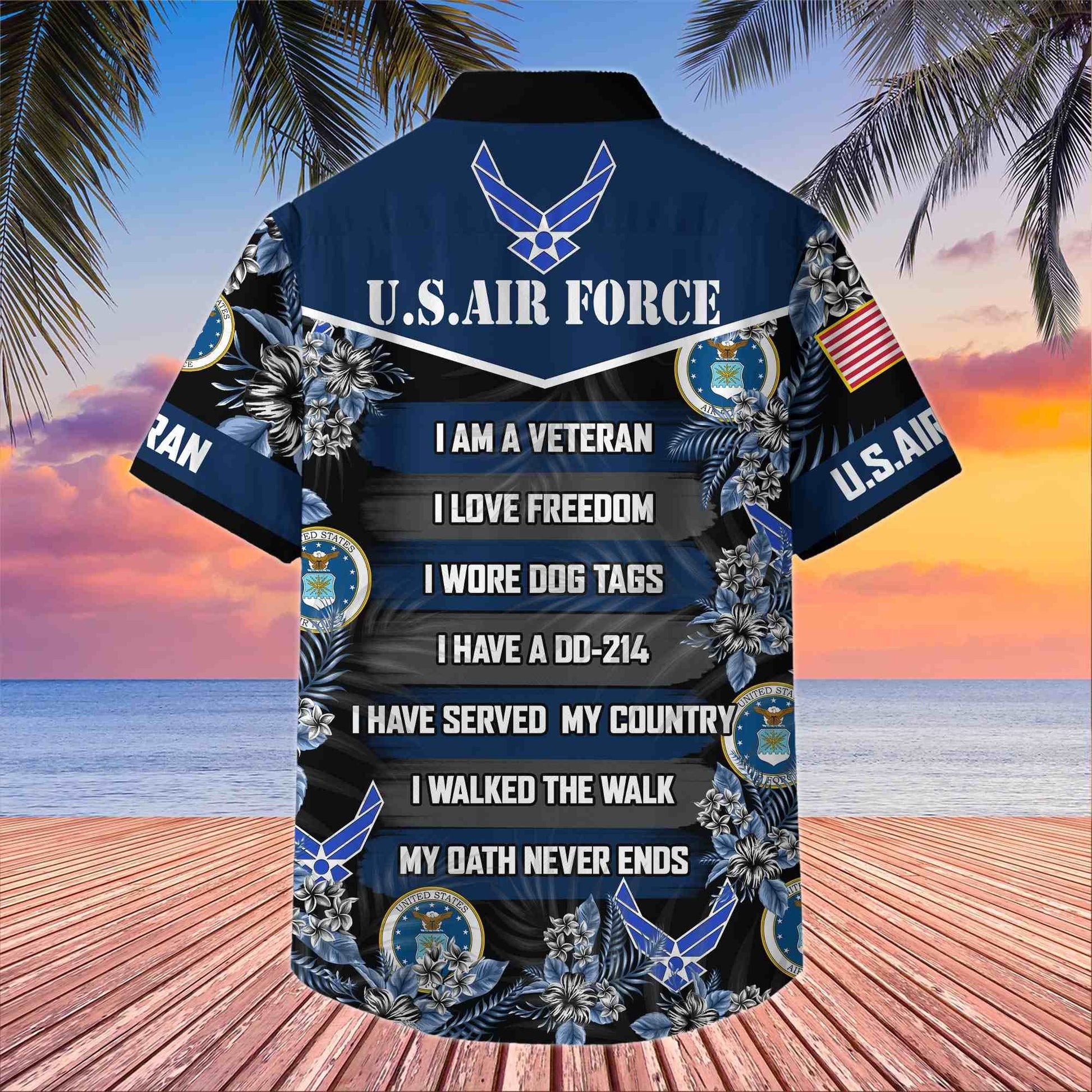 Premium US Veterans Hawaiian Shirt BPHN250411, Gifts For US Veterans, Gifts On Memorial Day, Father's Day, Armed Forces Day, Veterans Day.