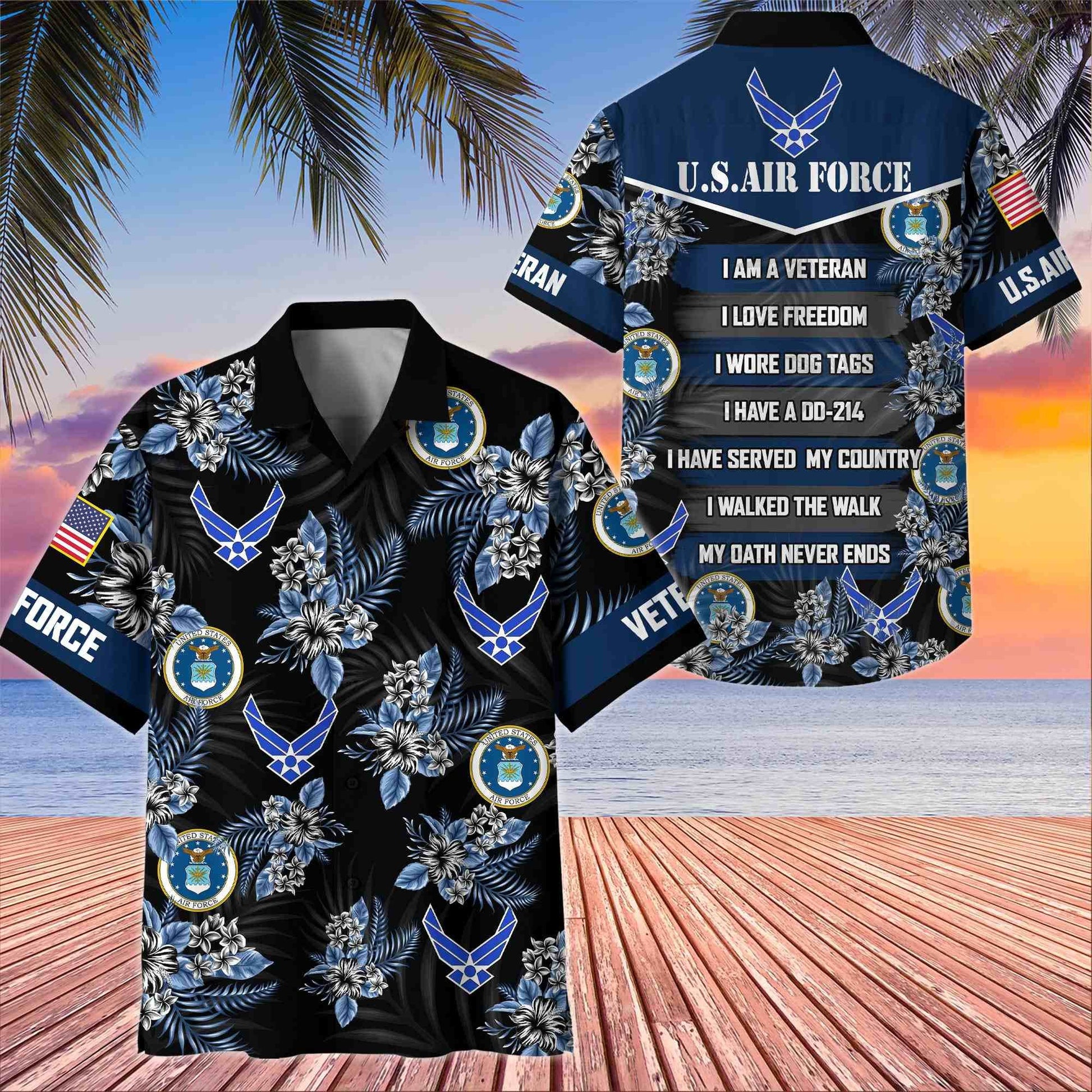Premium US Veterans Hawaiian Shirt BPHN250411, Gifts For US Veterans, Gifts On Memorial Day, Father's Day, Armed Forces Day, Veterans Day.