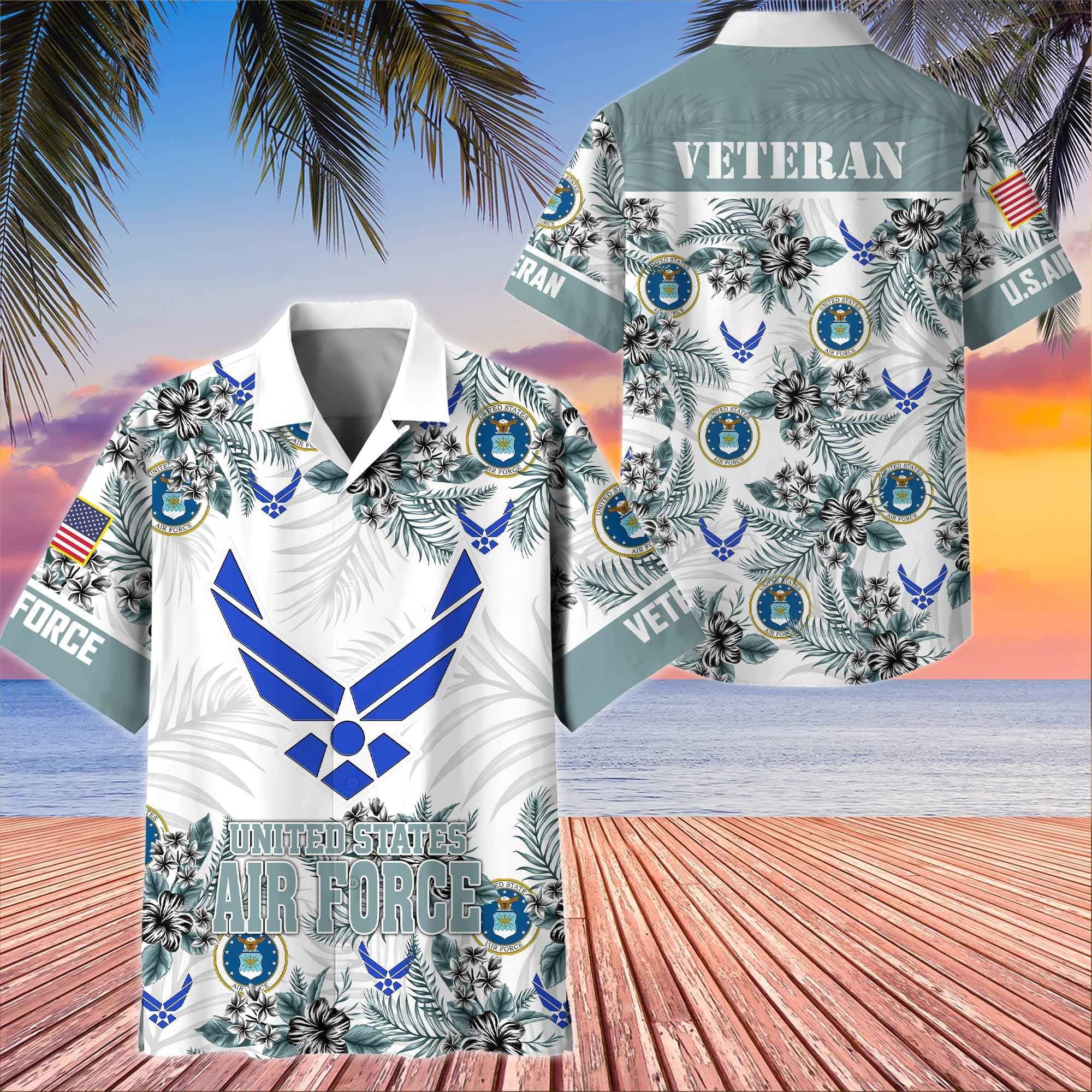 Premium US Veterans Hawaiian Shirt BPHN080511, Gifts For US Veterans, Gifts On Memorial Day, Father's Day, Armed Forces Day, Veterans Day.