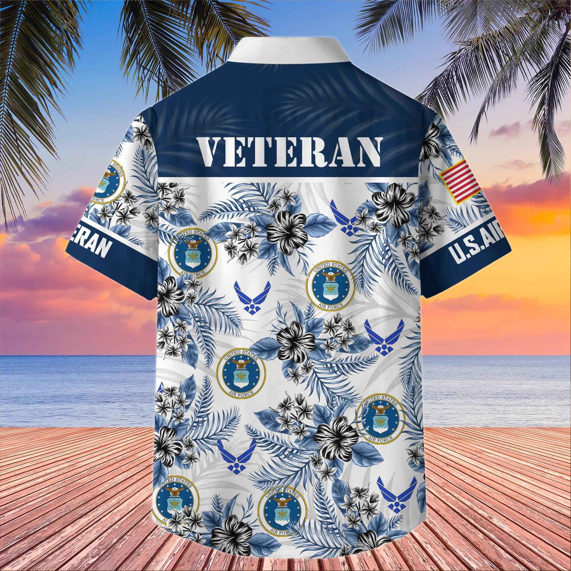 Premium US Veterans Hawaiian Shirt BPHN080511, Gifts For US Veterans, Gifts On Memorial Day, Father's Day, Armed Forces Day, Veterans Day.