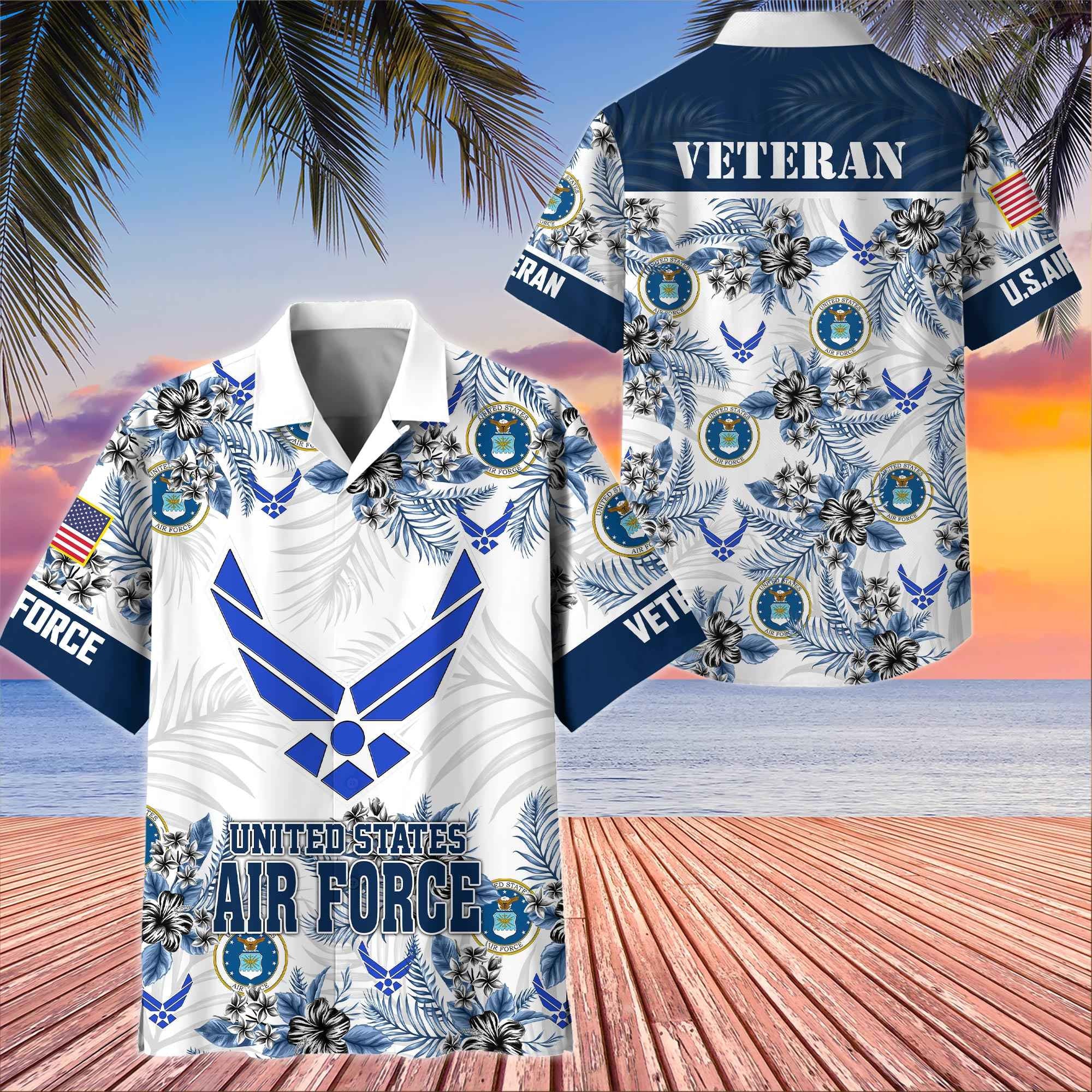 Premium US Veterans Hawaiian Shirt BPHN080511, Gifts For US Veterans, Gifts On Memorial Day, Father's Day, Armed Forces Day, Veterans Day.