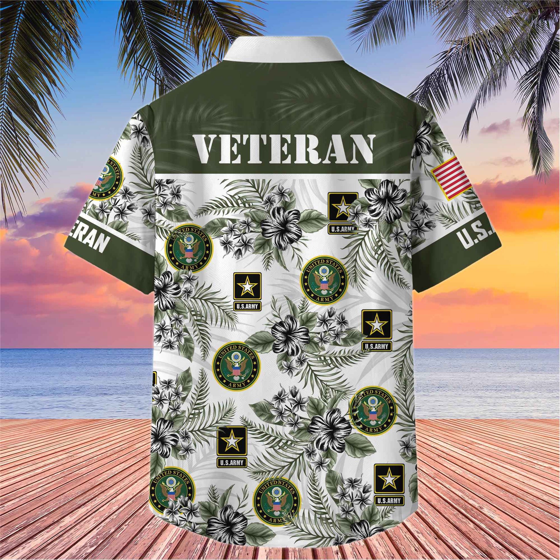 Premium US Veterans Hawaiian Shirt BPHN080511, Gifts For US Veterans, Gifts On Memorial Day, Father's Day, Armed Forces Day, Veterans Day.