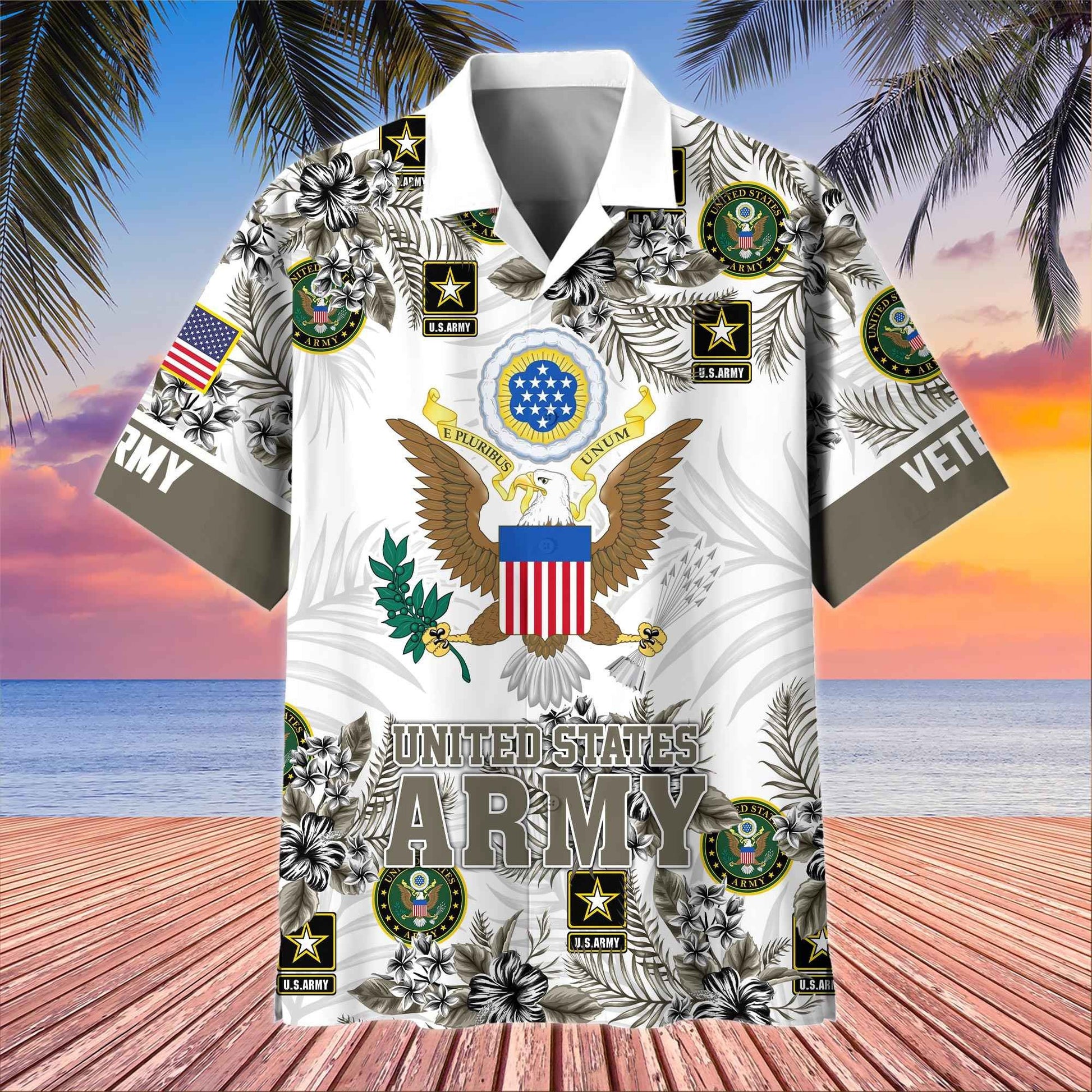 Premium US Veterans Hawaiian Shirt BPHN080511, Gifts For US Veterans, Gifts On Memorial Day, Father's Day, Armed Forces Day, Veterans Day.