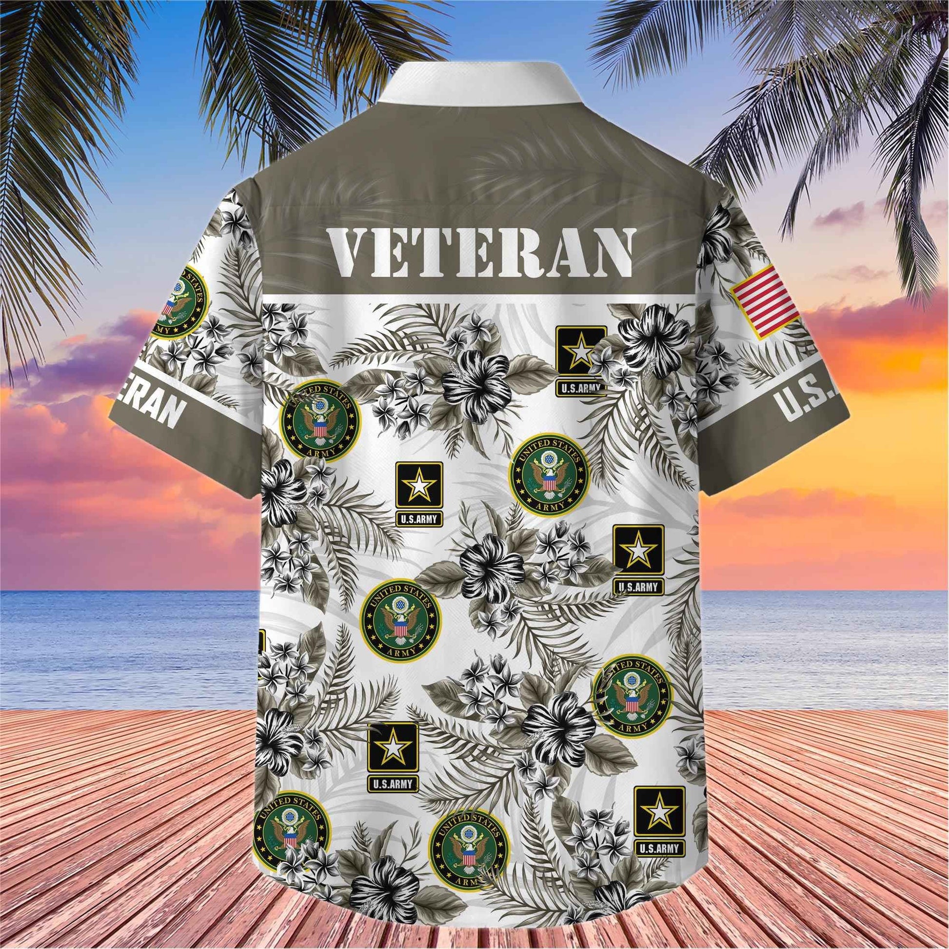 Premium US Veterans Hawaiian Shirt BPHN080511, Gifts For US Veterans, Gifts On Memorial Day, Father's Day, Armed Forces Day, Veterans Day.