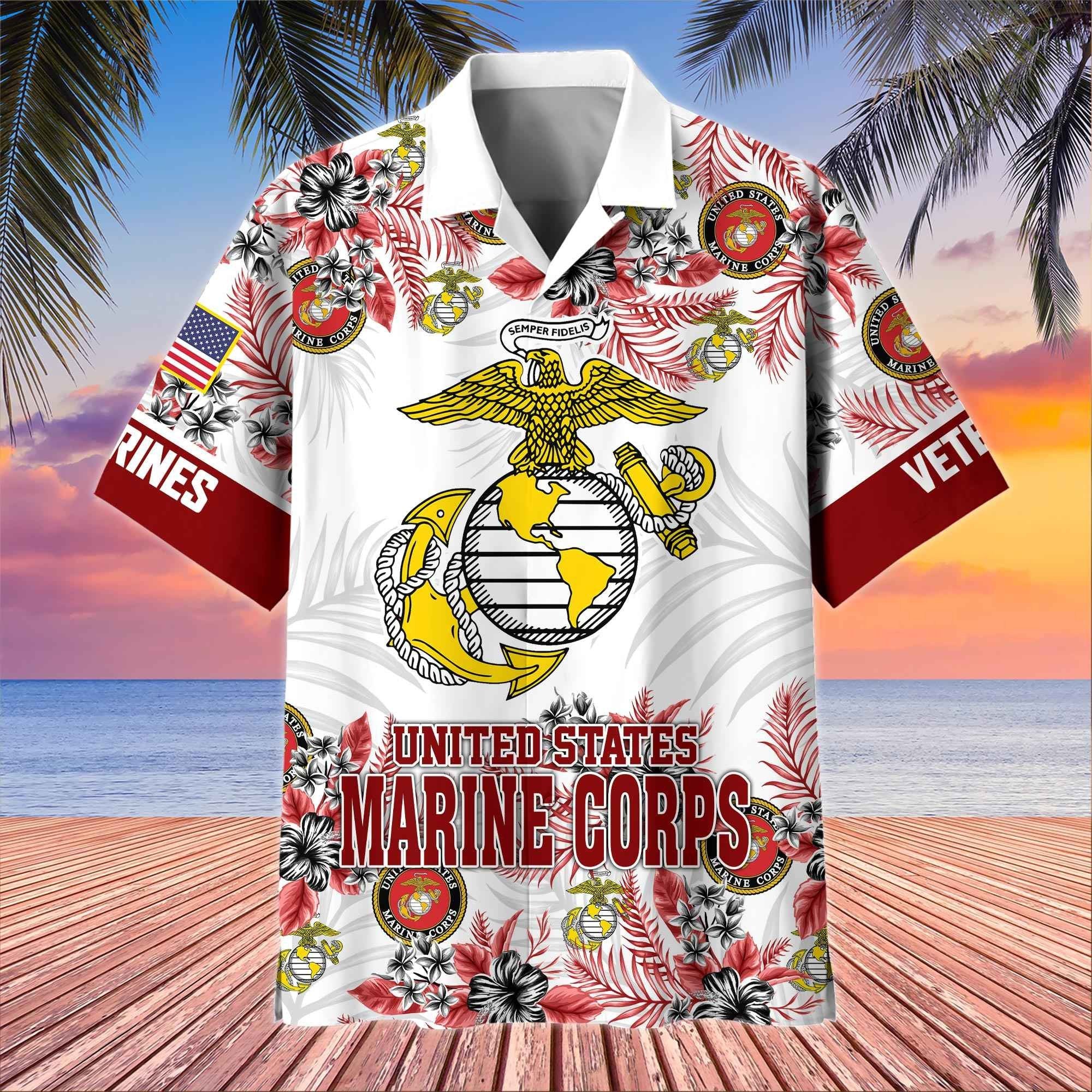 Premium US Veterans Hawaiian Shirt BPHN080511, Gifts For US Veterans, Gifts On Memorial Day, Father's Day, Armed Forces Day, Veterans Day.