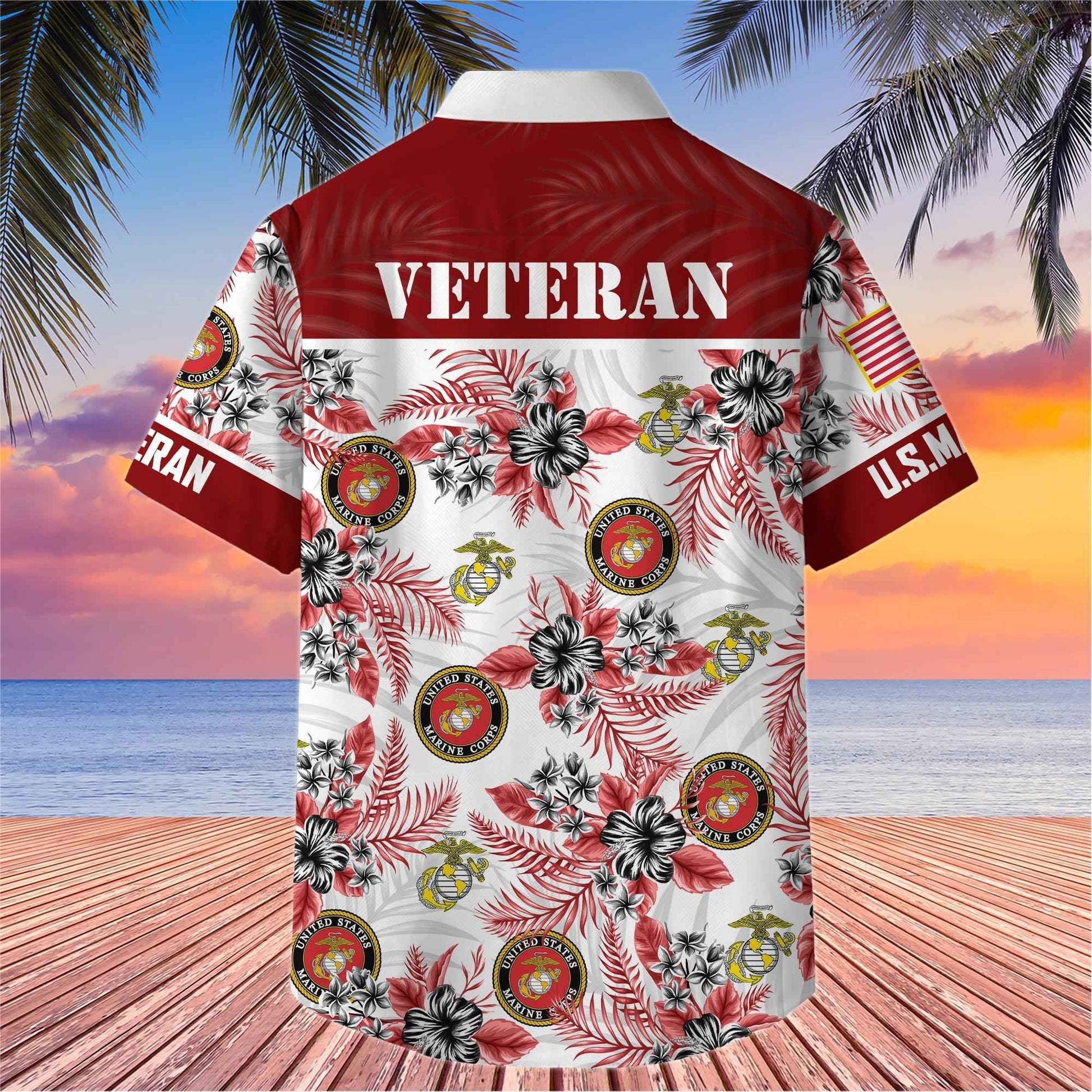 Premium US Veterans Hawaiian Shirt BPHN080511, Gifts For US Veterans, Gifts On Memorial Day, Father's Day, Armed Forces Day, Veterans Day.